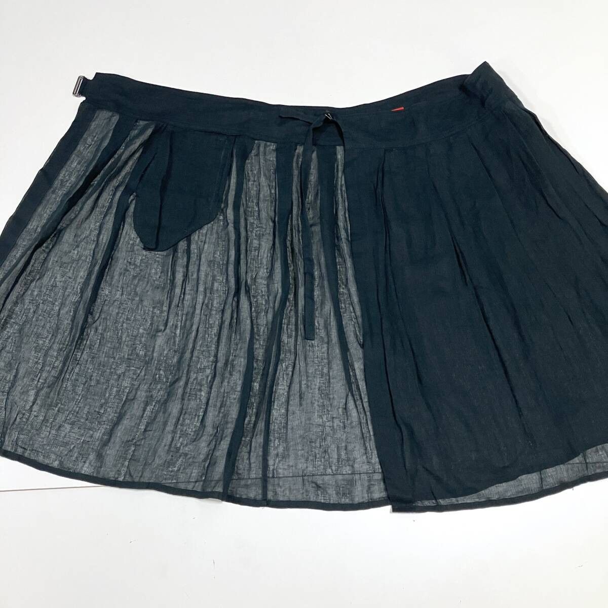 Yohji Yamamoto Y's Yohji Yamamoto - Linen Sheer Wrap Skirt Size 27" / US 4 / IT 40 - 10 Thumbnail