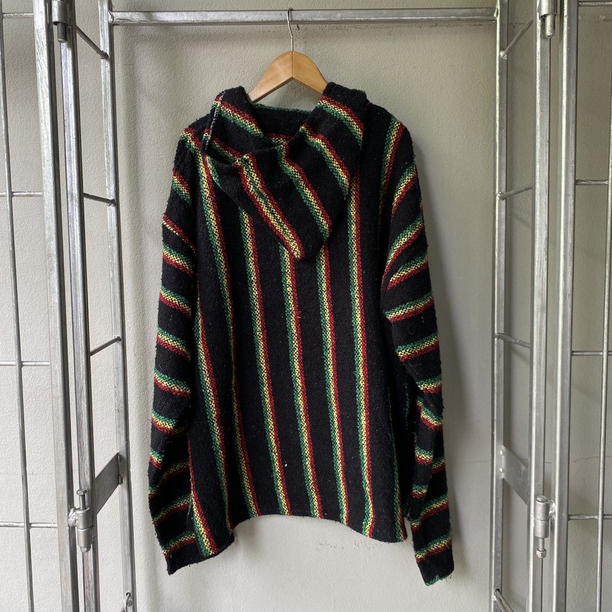 Vintage Black Rasta Striped Baja Hoodie Size US L / EU 52-54 / 3 - 2 Thumbnail