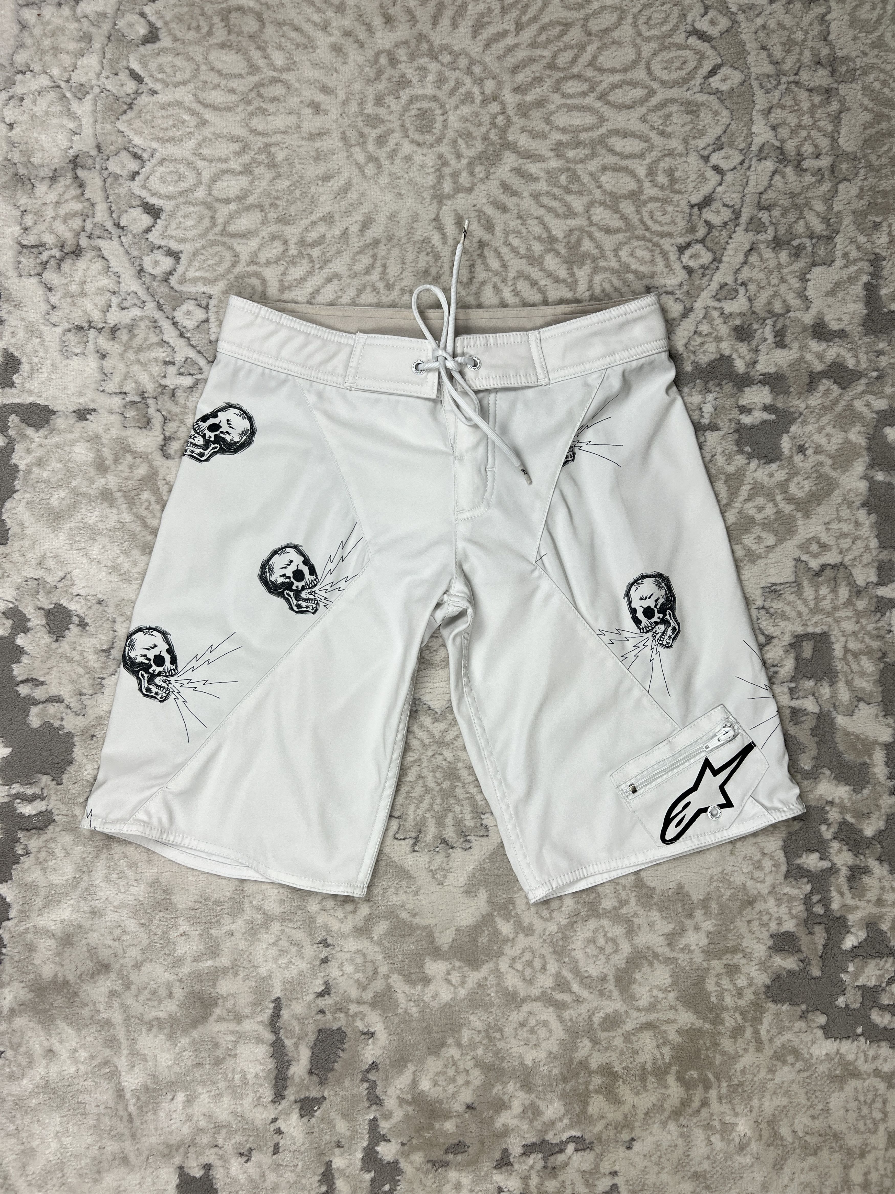 Alpinestars Alpinestars Graphic Skull Shorts White (Size 1) Size US 28 / EU 44 - 1 Thumbnail
