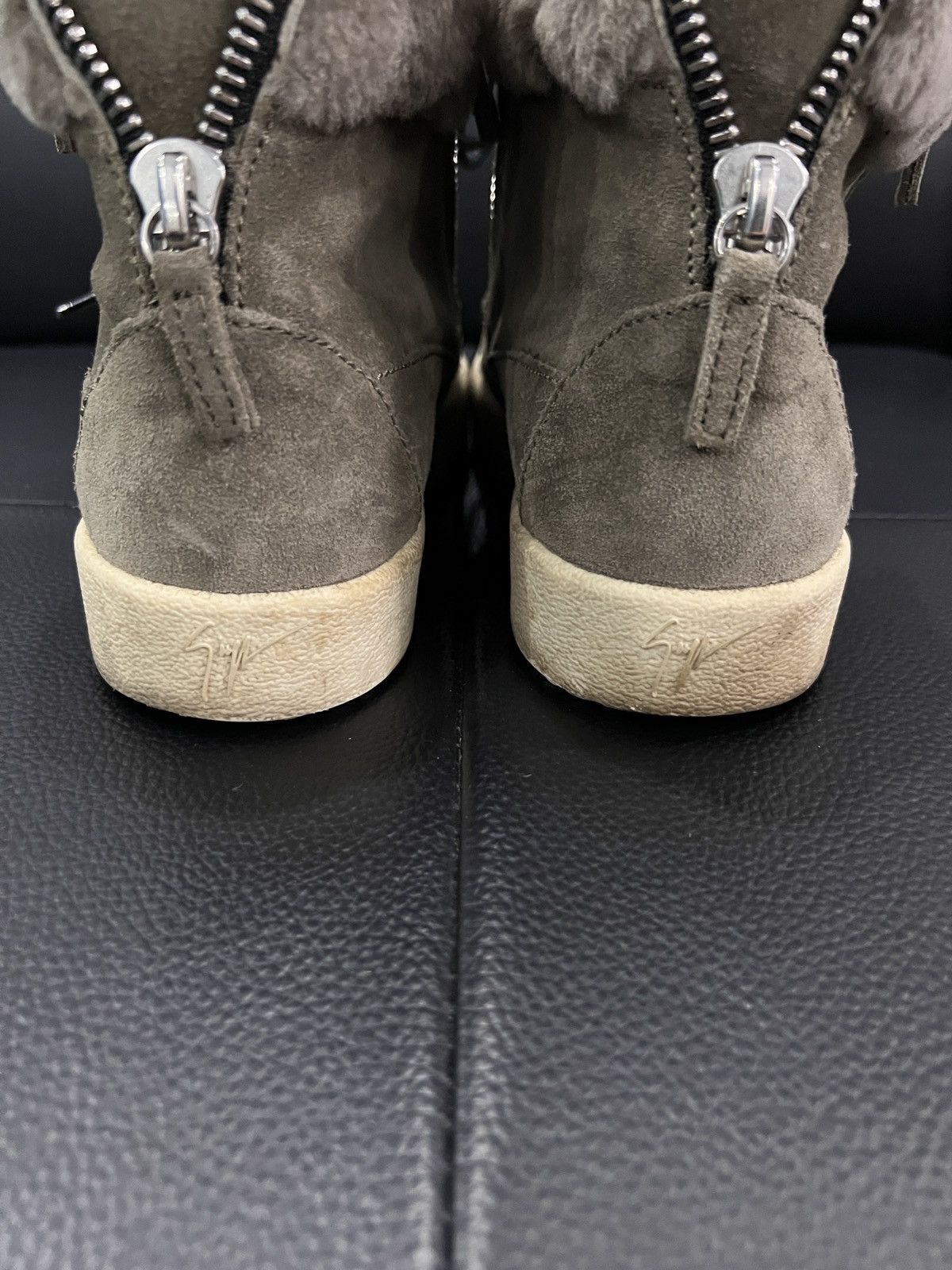 Giuseppe Zanotti Giuseppe Zanotti Shearling High-Top Sneakers Size US 7 / IT 37 - 9 Thumbnail