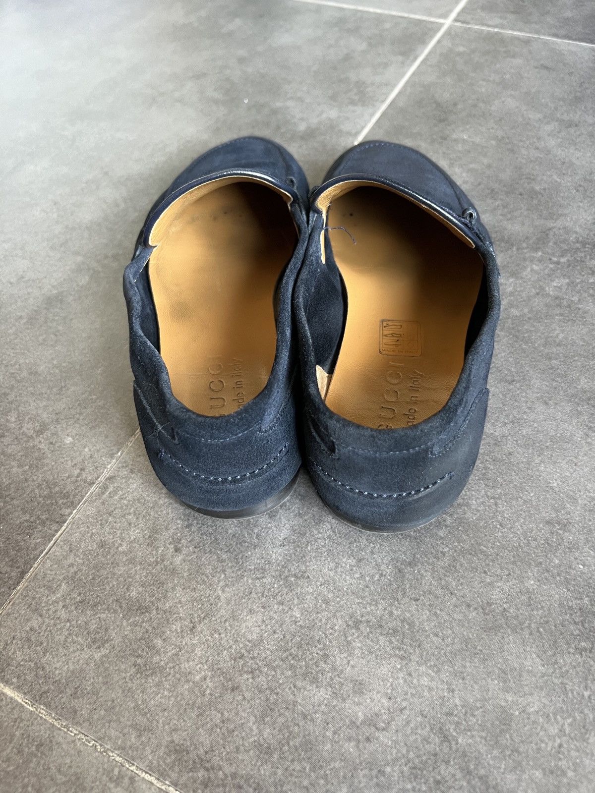 Designer × Gucci × Vintage Vintage GUCCI Web Stripe Suede Loafers Size US 7.5 / EU 40-41 - 11 Thumbnail