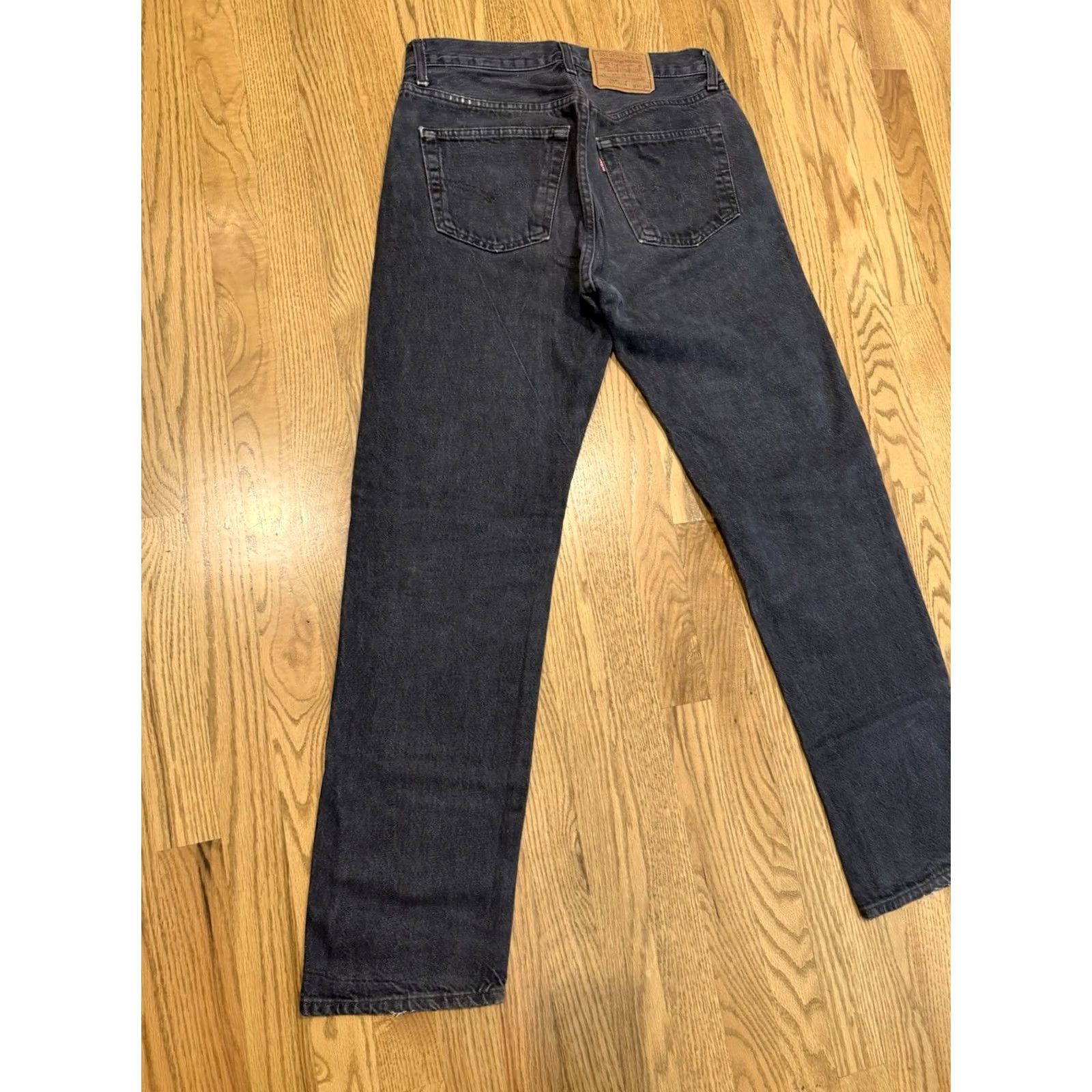Levi's VINTAGE Levi's 501 Jeans Button Fly Denim 30x31 Black 80s 90s Levis Mens Regular Straight vintage Size US 30 / EU 46 - 3 Thumbnail
