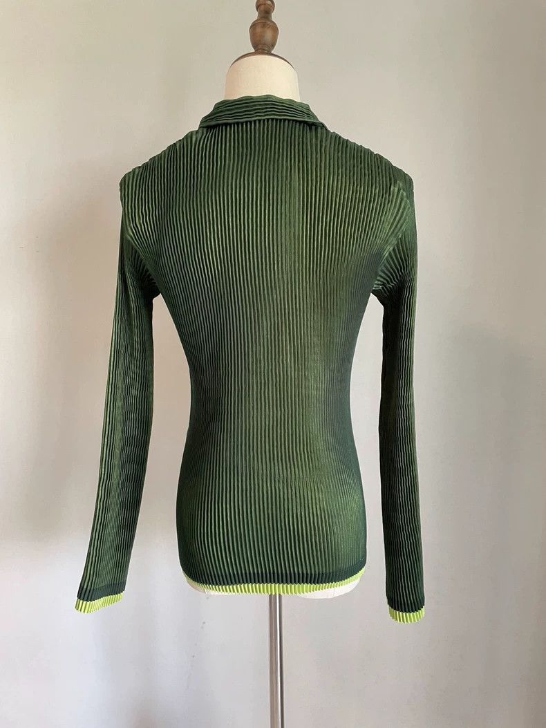 Issey Miyake Issey Miyake Green pleated top Size M / US 6-8 / IT 42-44 - 5 Thumbnail
