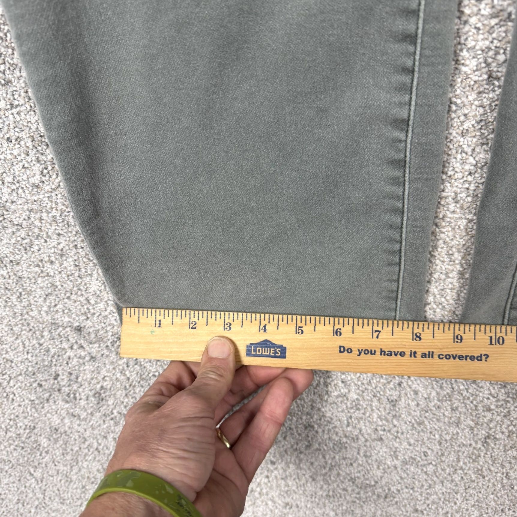 Vintage Dressbarn Jeans Womens 16W Straight Mid Rise Stretch Denim Green Pants Adult Plus Size 38x28 5-Pocket Coin Size 38" / US 16 / IT 52 - 3 Thumbnail