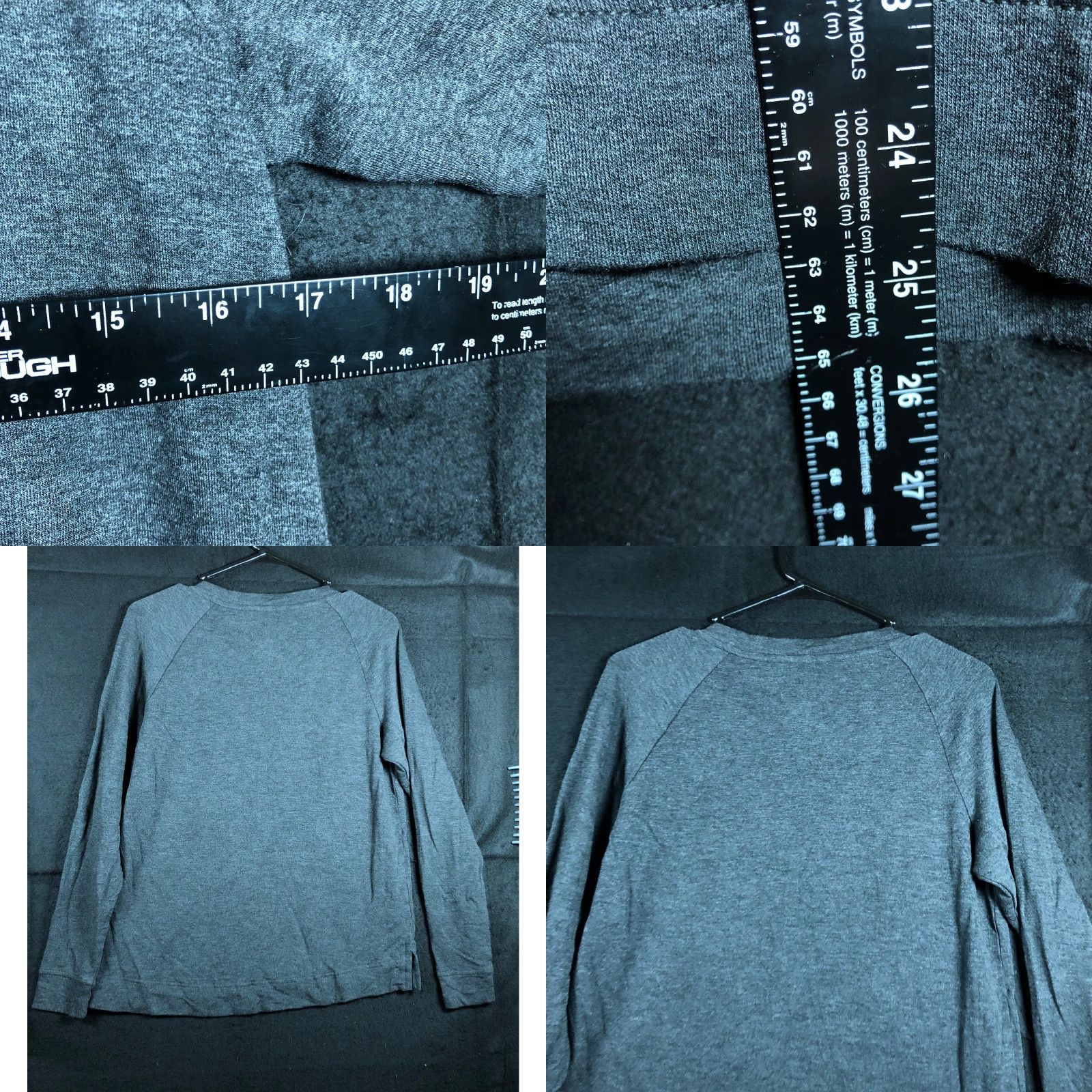 Lou & Grey Lou & Grey of Loft Womens Shirt Charcoal Crew Neck Long Sleeve Soft Stretch S Size S / US 4 / IT 40 - 8 Thumbnail