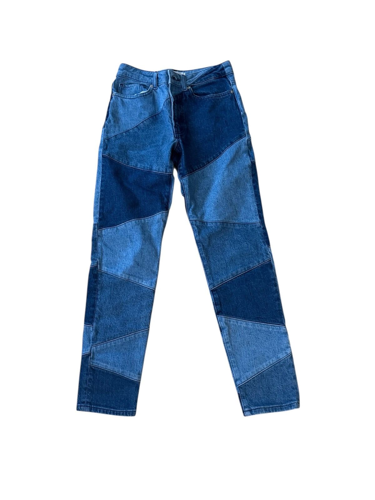ba&sh Ba&sh Diva High Rise Patchwork Cropped Jeans size 0/ XS Size 25" / US 0 / IT 36 - 2 Thumbnail