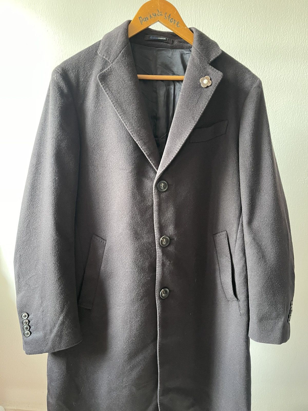 Lardini Lardini Lana Wool Pin Coat Size US M / EU 48-50 / 2 - 7 Thumbnail