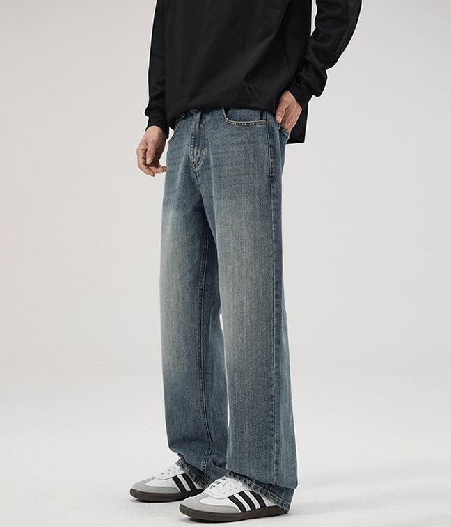 Japanese Brand × Jean Men's trendy casual straight cleanfit jeans Size US 32 / EU 48 - 6 Thumbnail