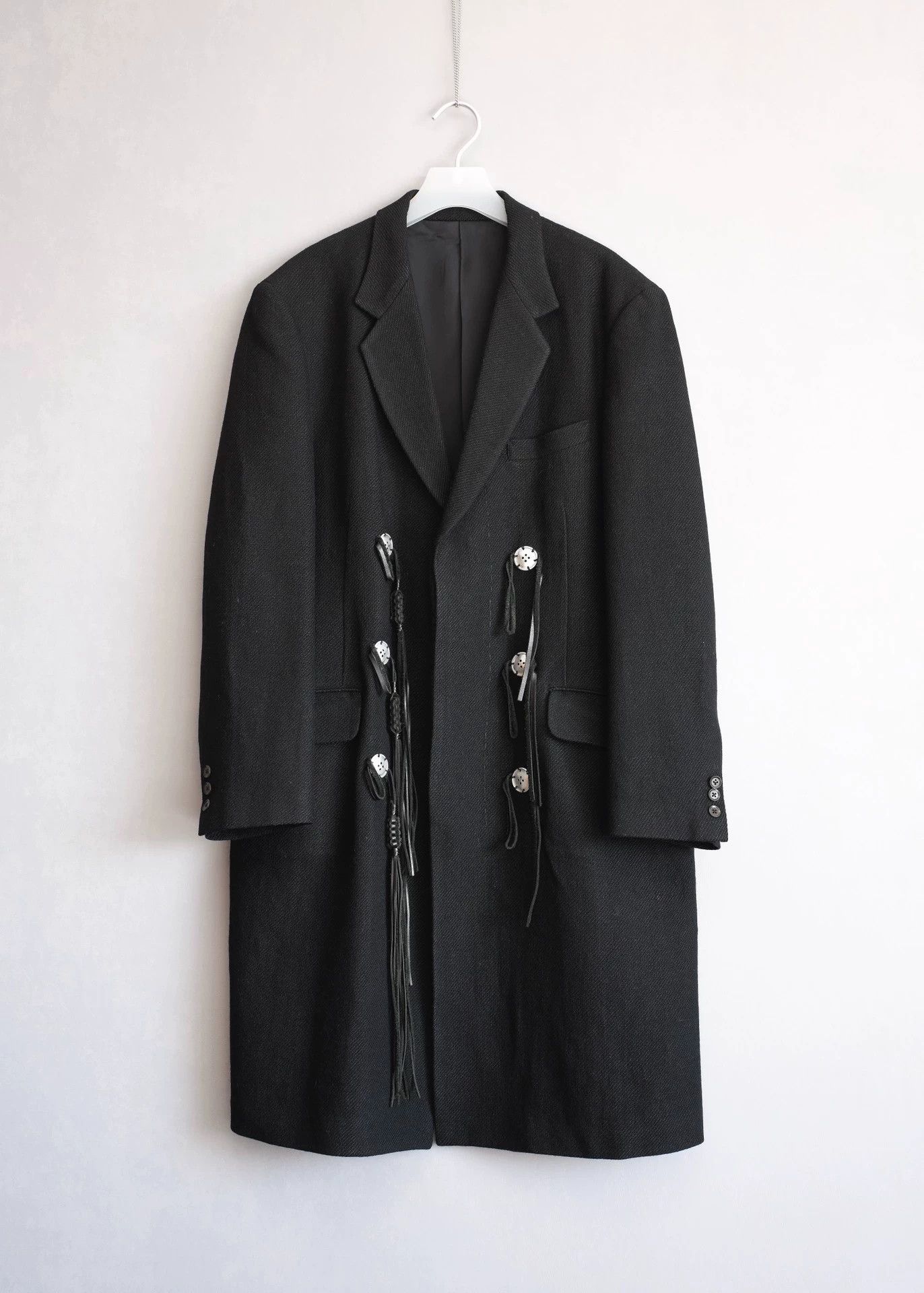 Yohji Yamamoto Yohji Yamamoto 05AW Silver Leather Cord Twill Coat Size 3 Size US L / EU 52-54 / 3 - 1 Thumbnail