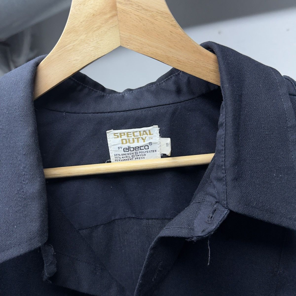Vintage 70s 80s Faded Thrashed Security Uniform Shirt ERD Grunge Size US XXL / EU 58 / 5 - 13 Thumbnail