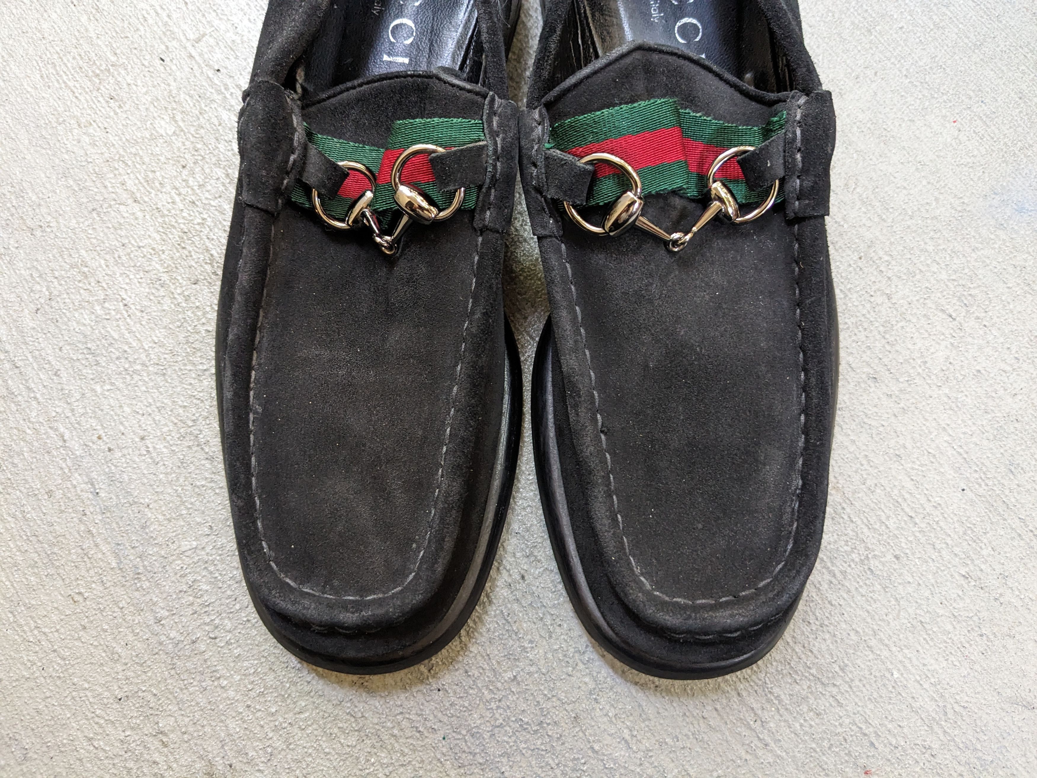 Gucci Gucci Horsebit Loafers Black Suede 10 Italy Slip On Snaffle Size US 10 / EU 43 - 5 Thumbnail