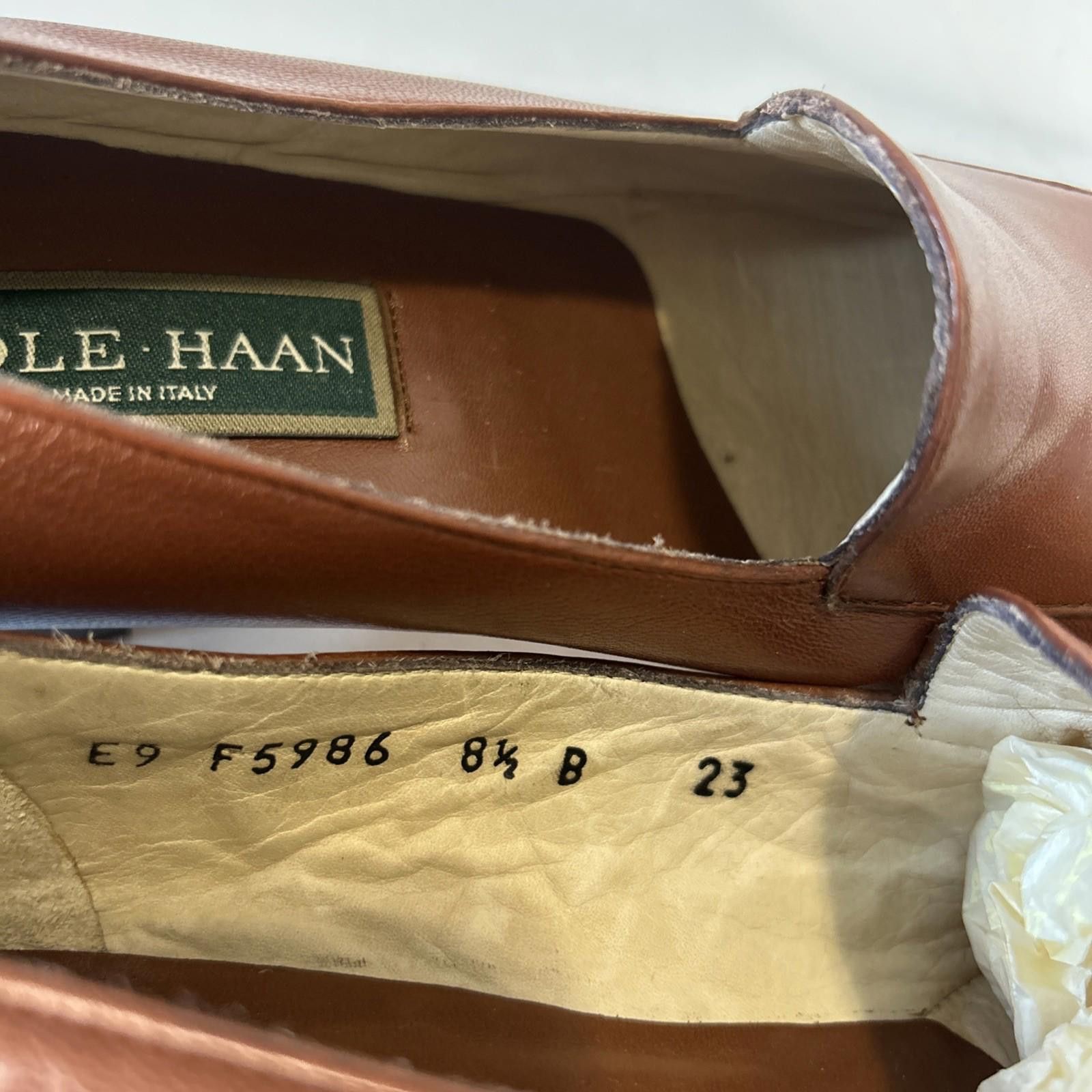 Cole Haan COLE HAAN GIANNA Nutmeg Brown Leather Pumps Sz 8.5 ITALY New Size US 8.5 / IT 38.5 - 8 Thumbnail