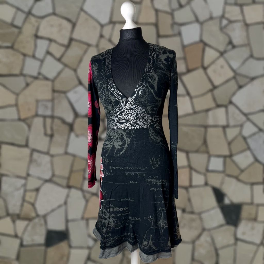 Desigual Desigual Dress Womens S A-Line Midi Black Size S / US 4 / IT 40 - 1 Thumbnail