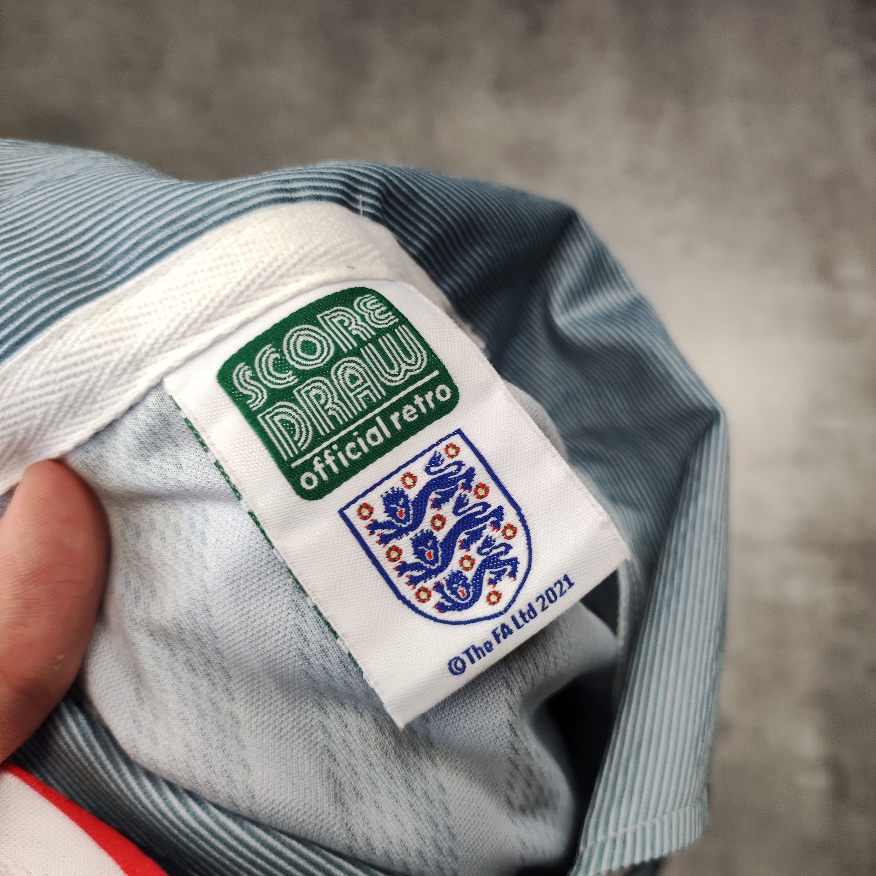 Vintage RARE Score Draw 1996 England Football National Team Jersey Size US XL / EU 56 / 4 - 6 Thumbnail
