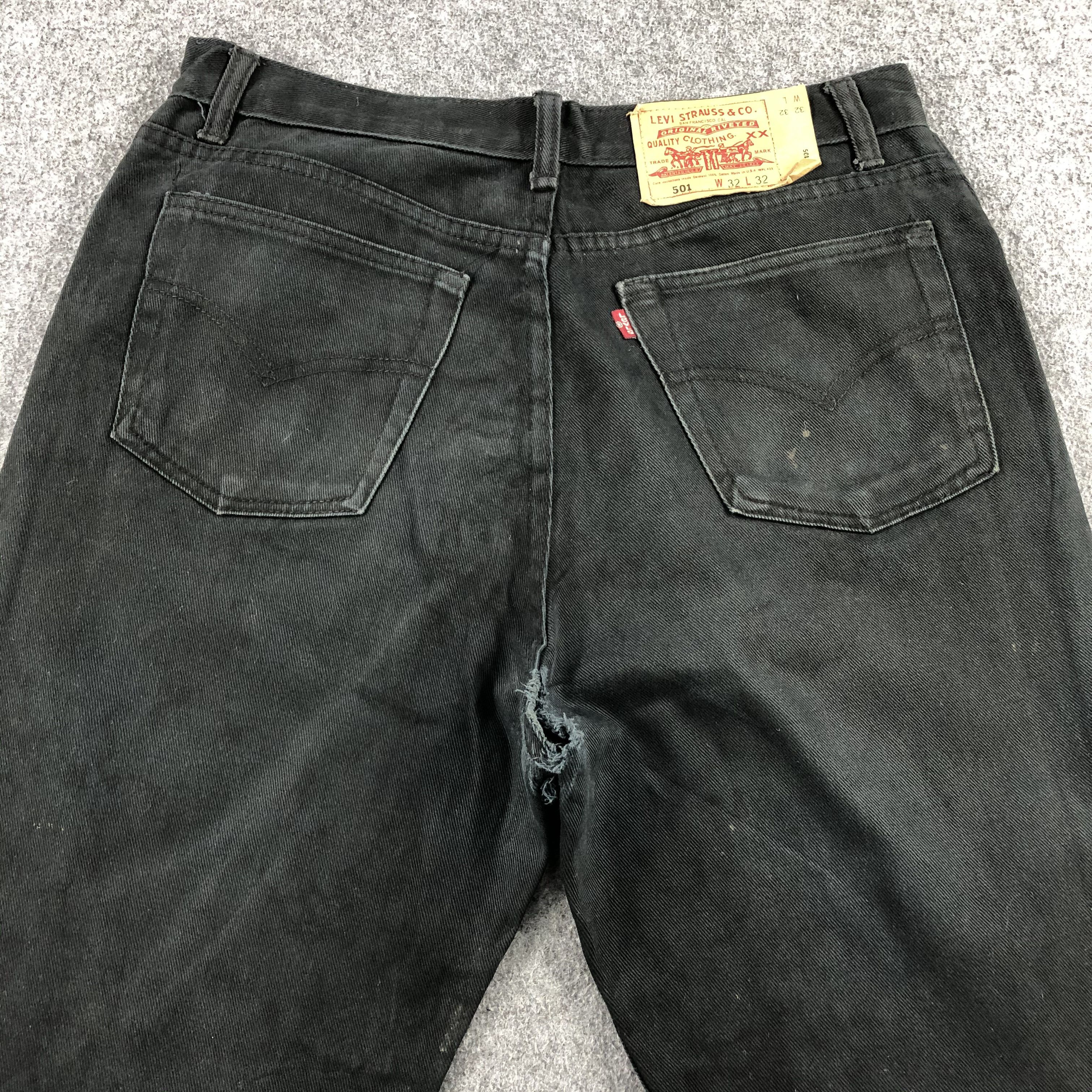 Levi's 90s Vintage Distress Levis 501 Jeans-J1457 Size US 32 / EU 48 - 4 Thumbnail
