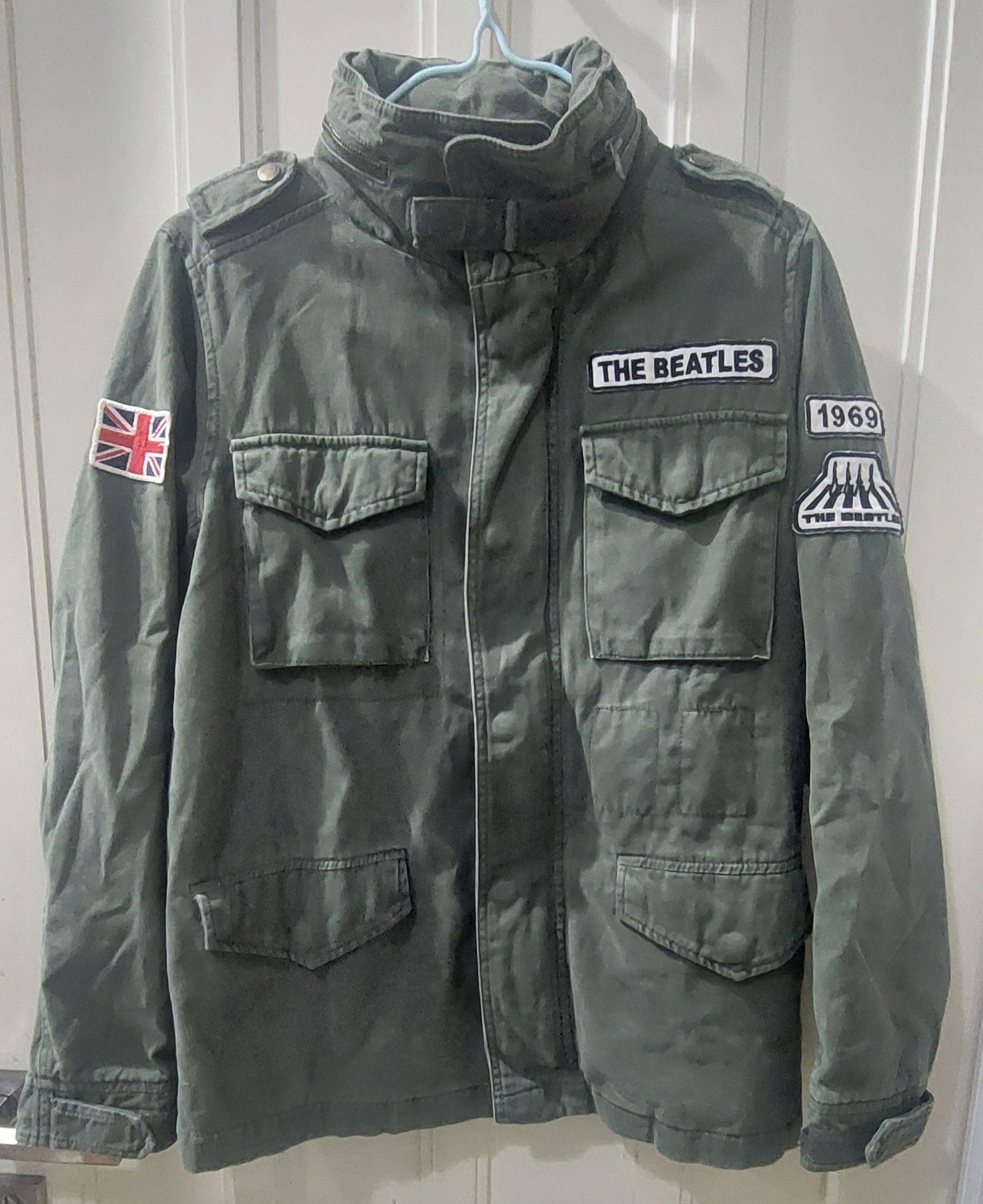 image of Apple x Vintage 2011 The Beatles Military Style Jacket in Army, Men's (Size XS)