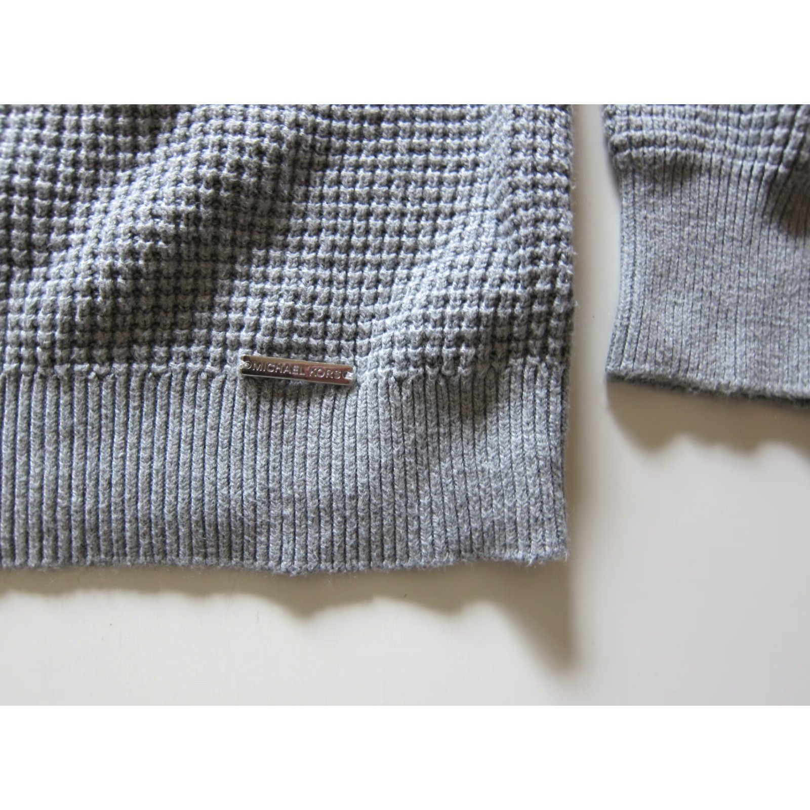 Michael Kors Michael Kors Grey Mock Neck Cable Knit Long Sleeve Pullover Sweater Women M Size M / US 6-8 / IT 42-44 - 4 Thumbnail