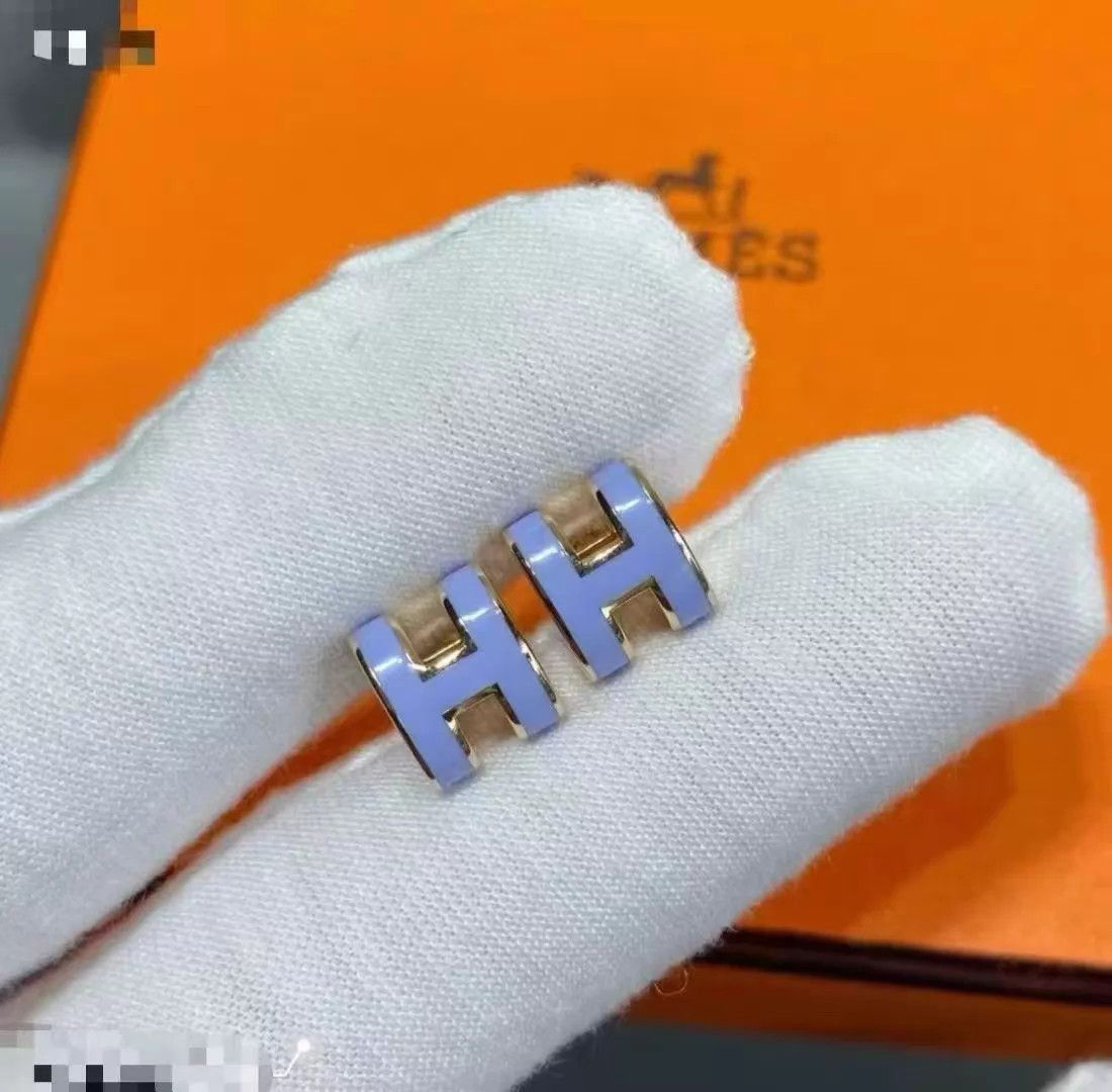Hermes Hermes Pop Mini H Earrings Lilac AH035 Size ONE SIZE - 7 Thumbnail