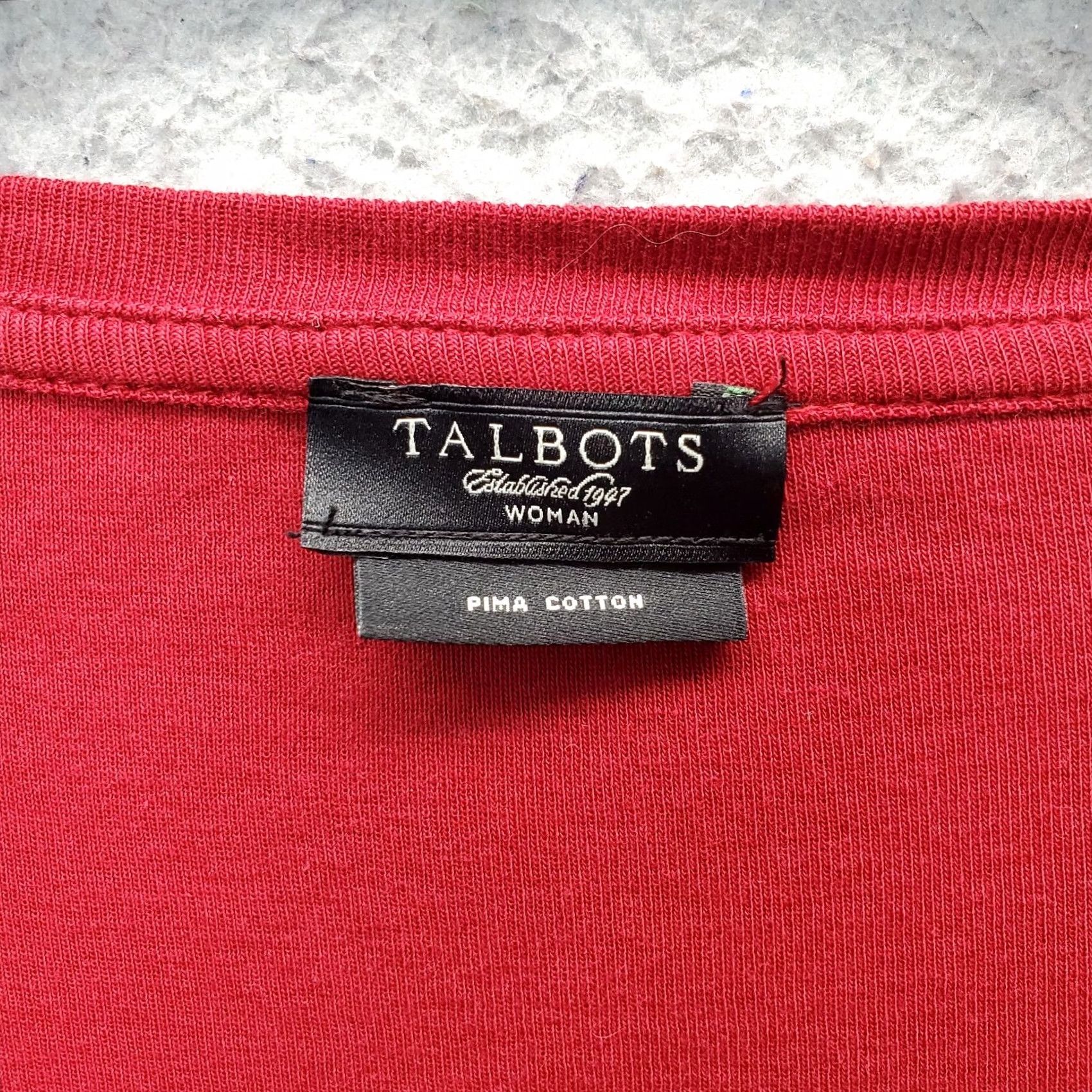 Talbots Talbots Blouse Womens Red Long Sleeve Beaded Pleated Scoop Neck Pullover XL Shirt Women Size XL / US 12-14 / IT 48-50 - 6 Thumbnail