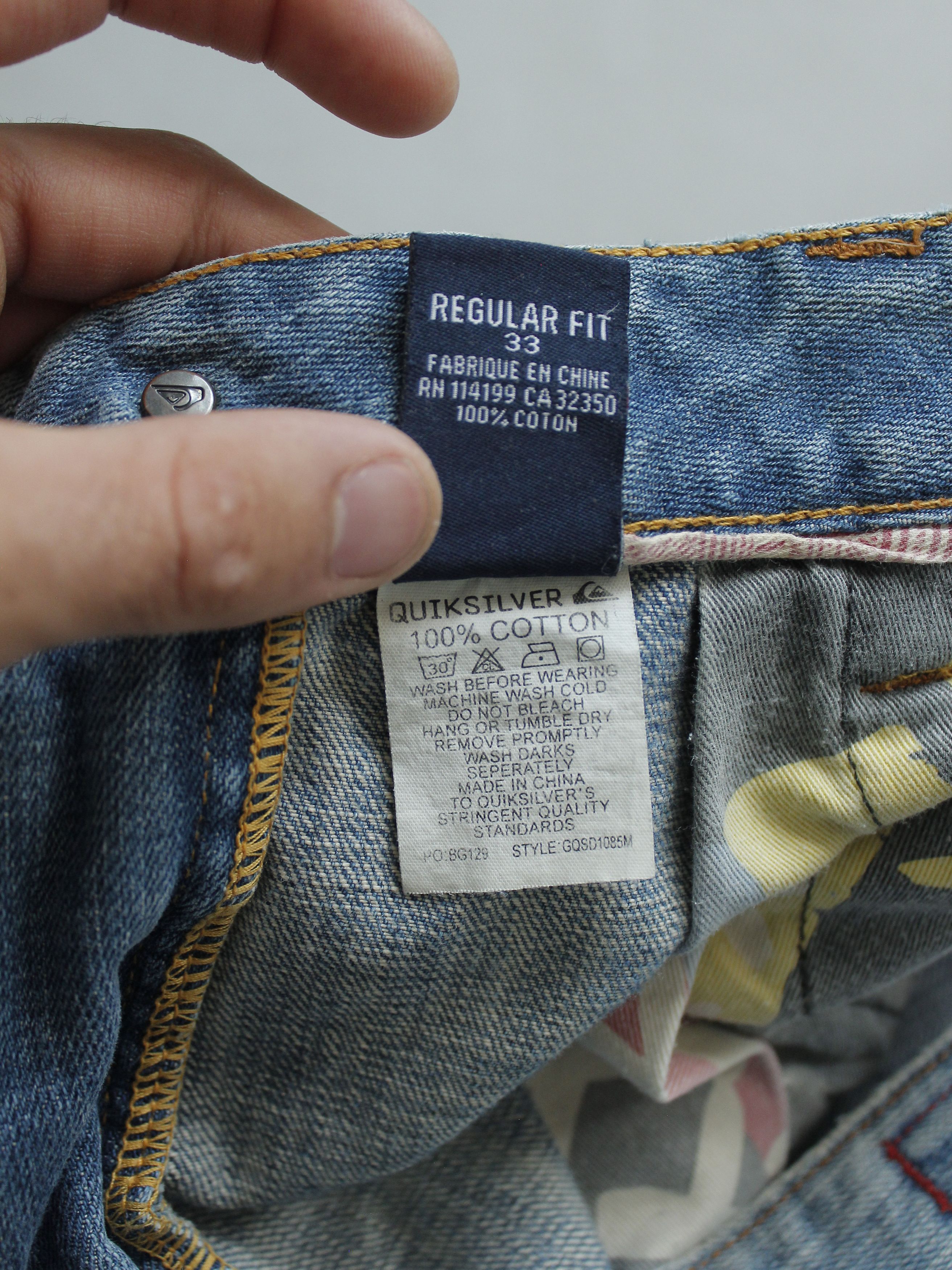 Quiksilver × Vintage QUIKSILVER QUIKJEAN MENS DENIM JEANS STRAIGHT SKATE BAGGY Size US 33 - 12 Thumbnail