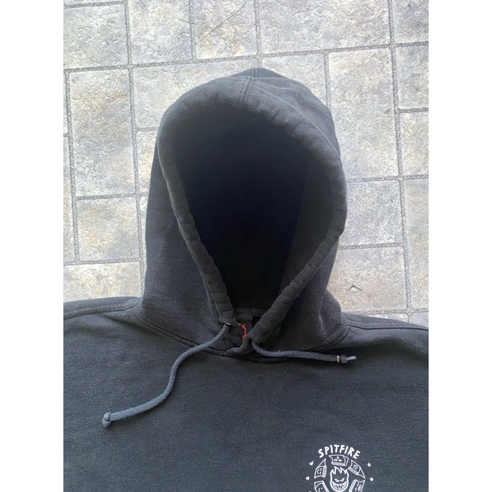 Spitfire Spitfire Hoodie Mens L Black Pullover Skater Girl Graphic Print Logo Hooded Pockets 90s Grunge Skateboarding Size US L / EU 52-54 / 3 - 5 Thumbnail