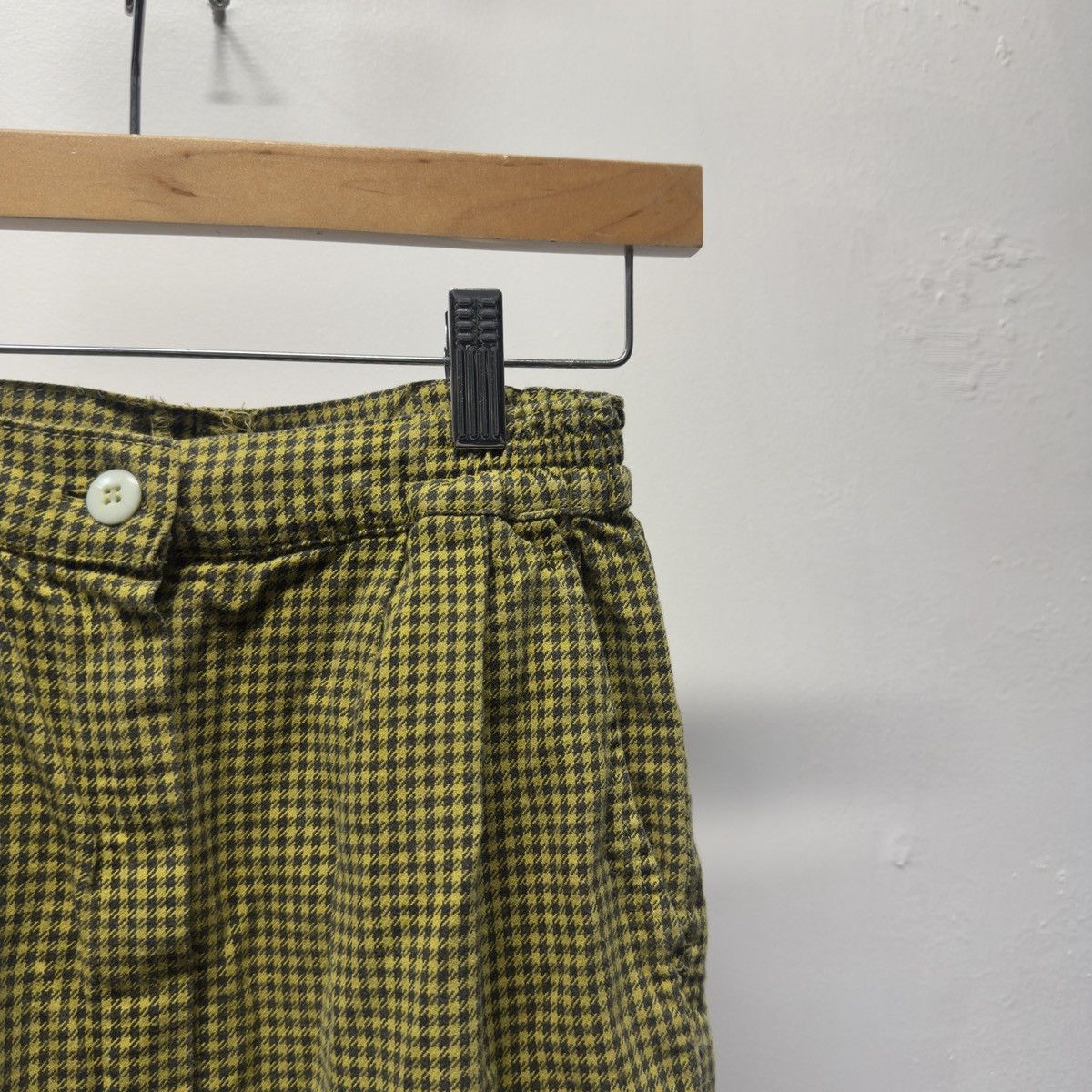 Vintage Vintage Green Checkered Trouser Pants ERD Grunge Chrome Size 26" / US 2 / IT 38 - 4 Thumbnail
