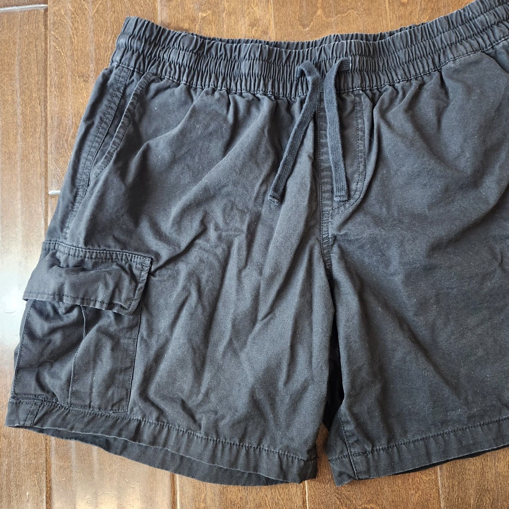 Rsq RSQ Cargo Shorts Mens M Black Elastic Waist Drawstring Casual Cotton Regular Beach Outdoor 90s style Size US 31 - 3 Thumbnail