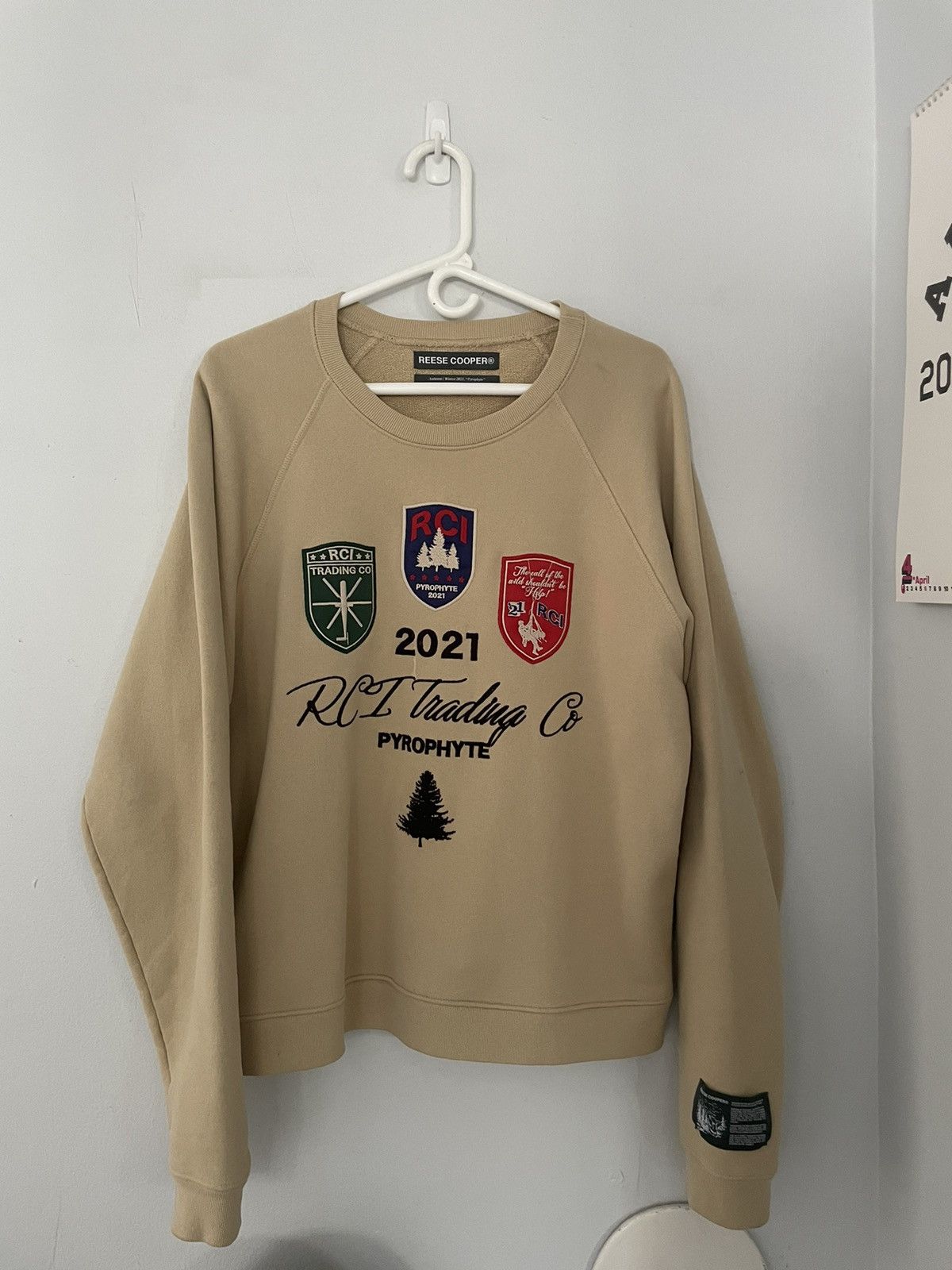 image of Reese Cooper A/w 21 Pyrophyte Sweatshirt in Brown, Men's (Size Large)