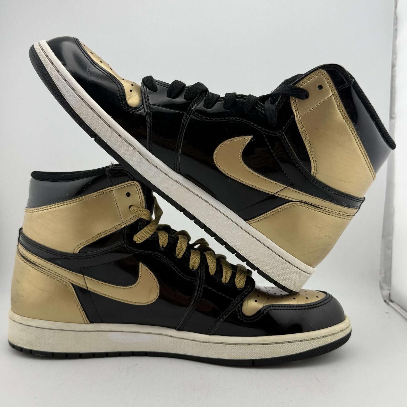 Jordan Brand Jordan 1 High Patent Gold Toe US 10.5 Used No Box 861428-007 Size US 10.5 / EU 43-44 - 7 Thumbnail