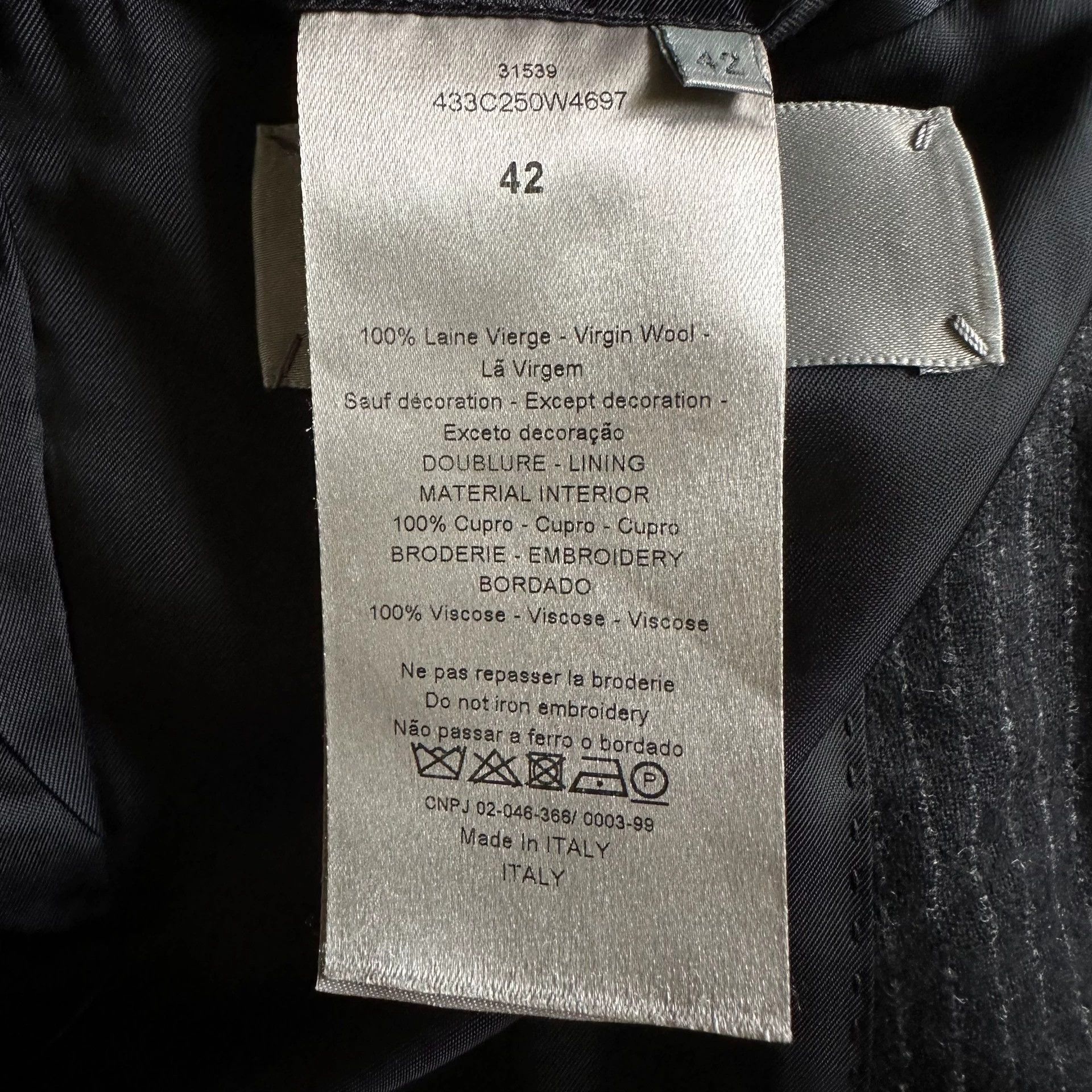 Dior Dior Homme 14fw Black Suit with Flower Design Size US XXS / EU 40 - 7 Thumbnail