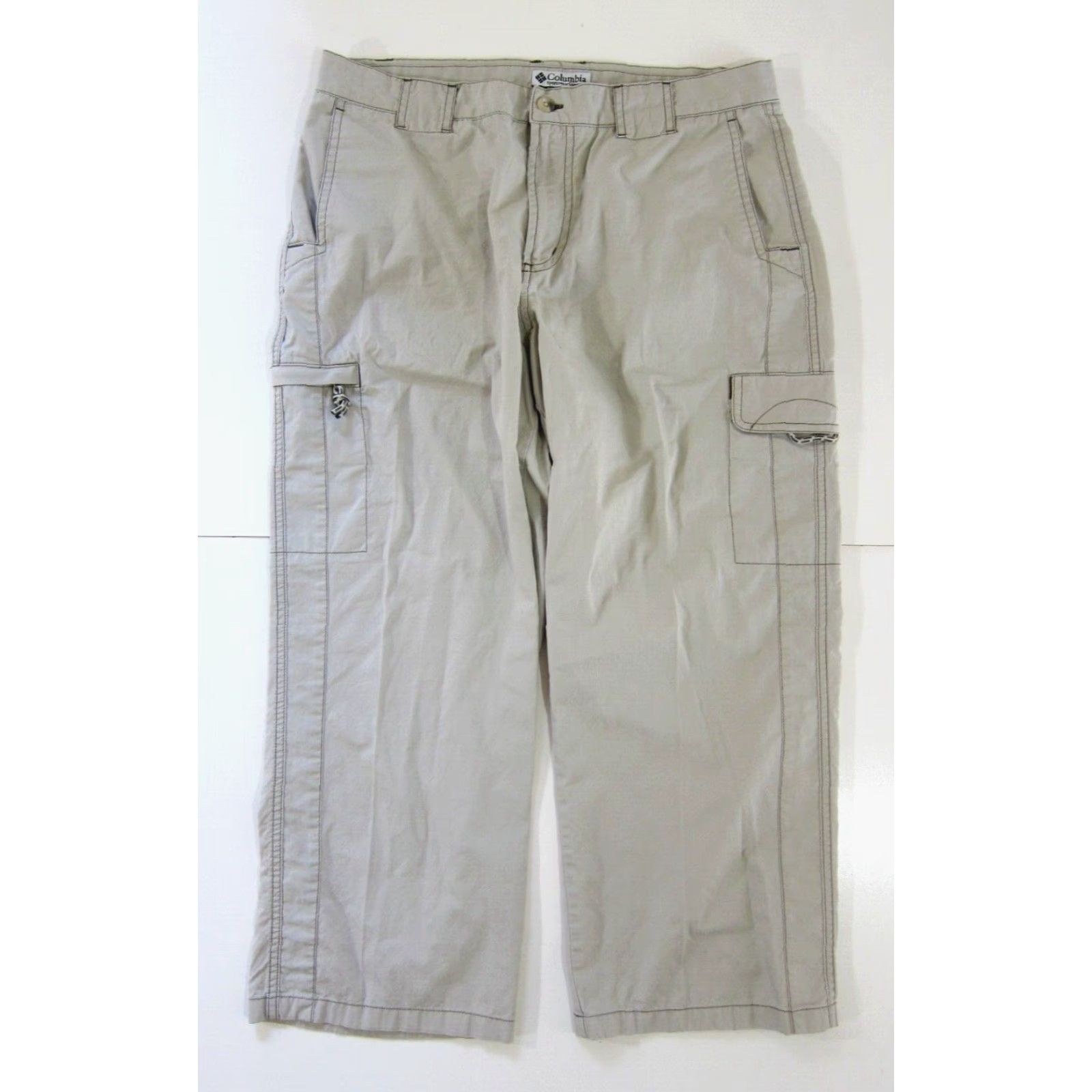 Vintage VINTAGE Columbia Pant Women 10 Beige Cargo Wide-Leg 32" Waist 23.5" Inseam 11" Rise 12" Thigh 9" Ankle 42" Hip 10 100% Cotton Size 32" / US 10 / IT 46 - 2 Thumbnail