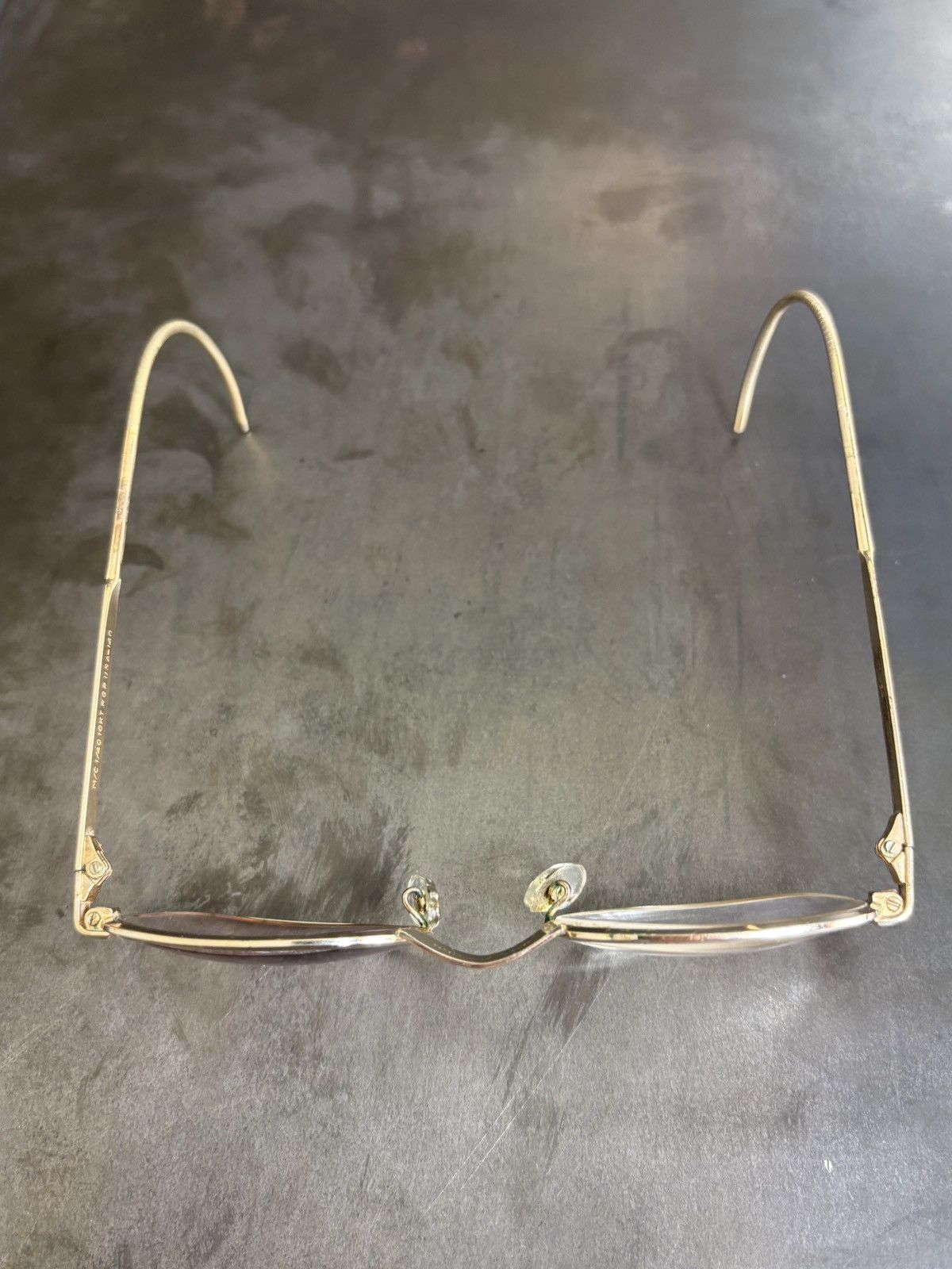 Vintage 1970s Eyeglasses Metal Full Rim 10k GF Hooked Vintage Frames Size ONE SIZE - 10 Thumbnail