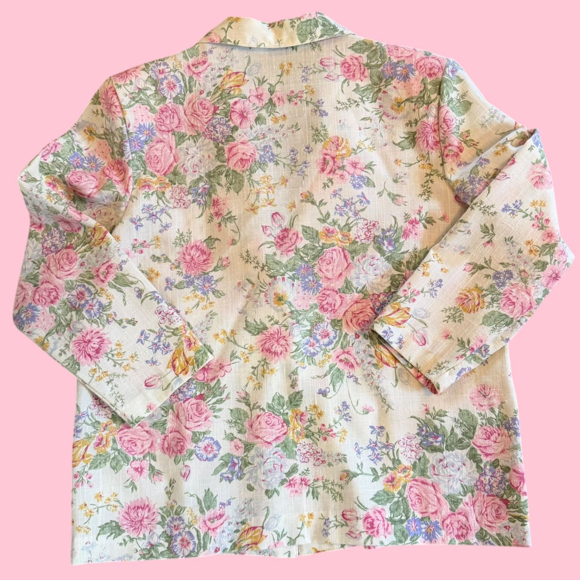 Vintage Vintage Blair All-Over Whimsy Romantic Floral Print Blazer J Size L / US 10 / IT 46 - 8 Thumbnail