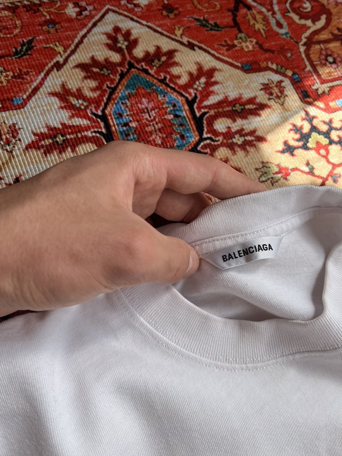 Balenciaga Balenciaga Paris France Logo T-Shirt (White) Size S / US 4 / IT 40 - 4 Thumbnail