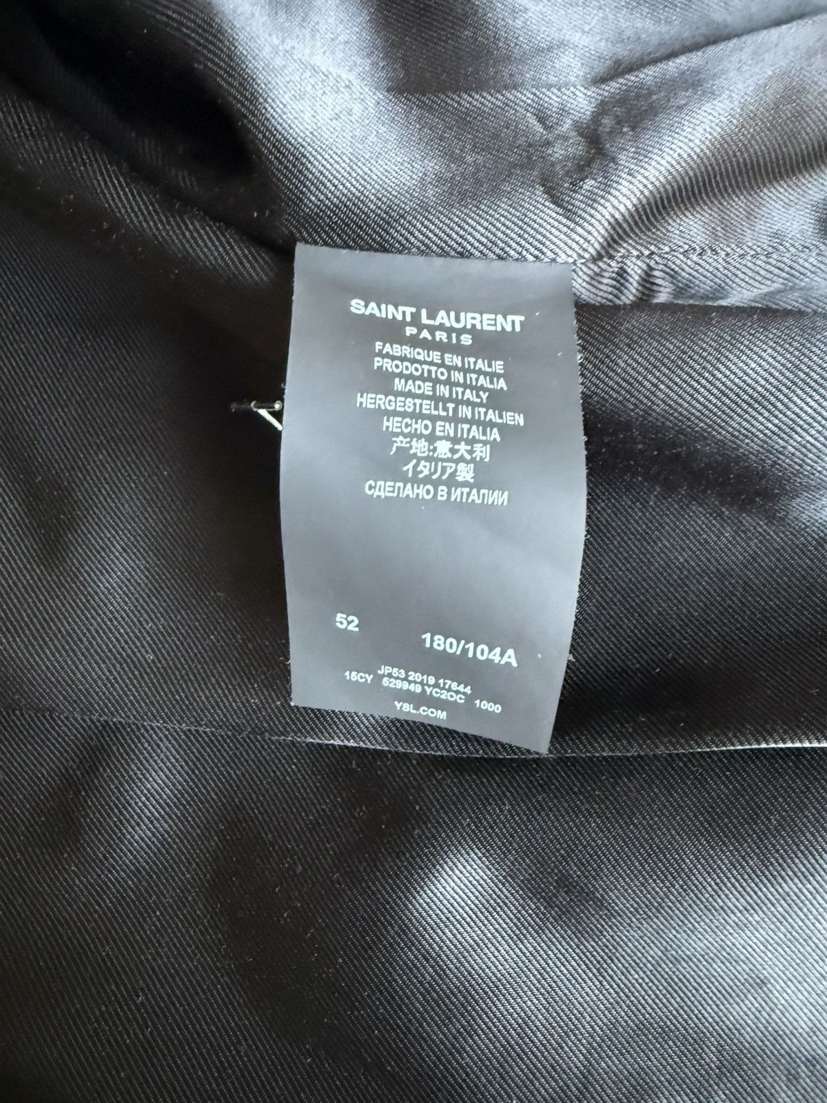 Saint Laurent Paris Saint Laurent Lamb Leather Trucker Size US L / EU 52-54 / 3 - 4 Thumbnail