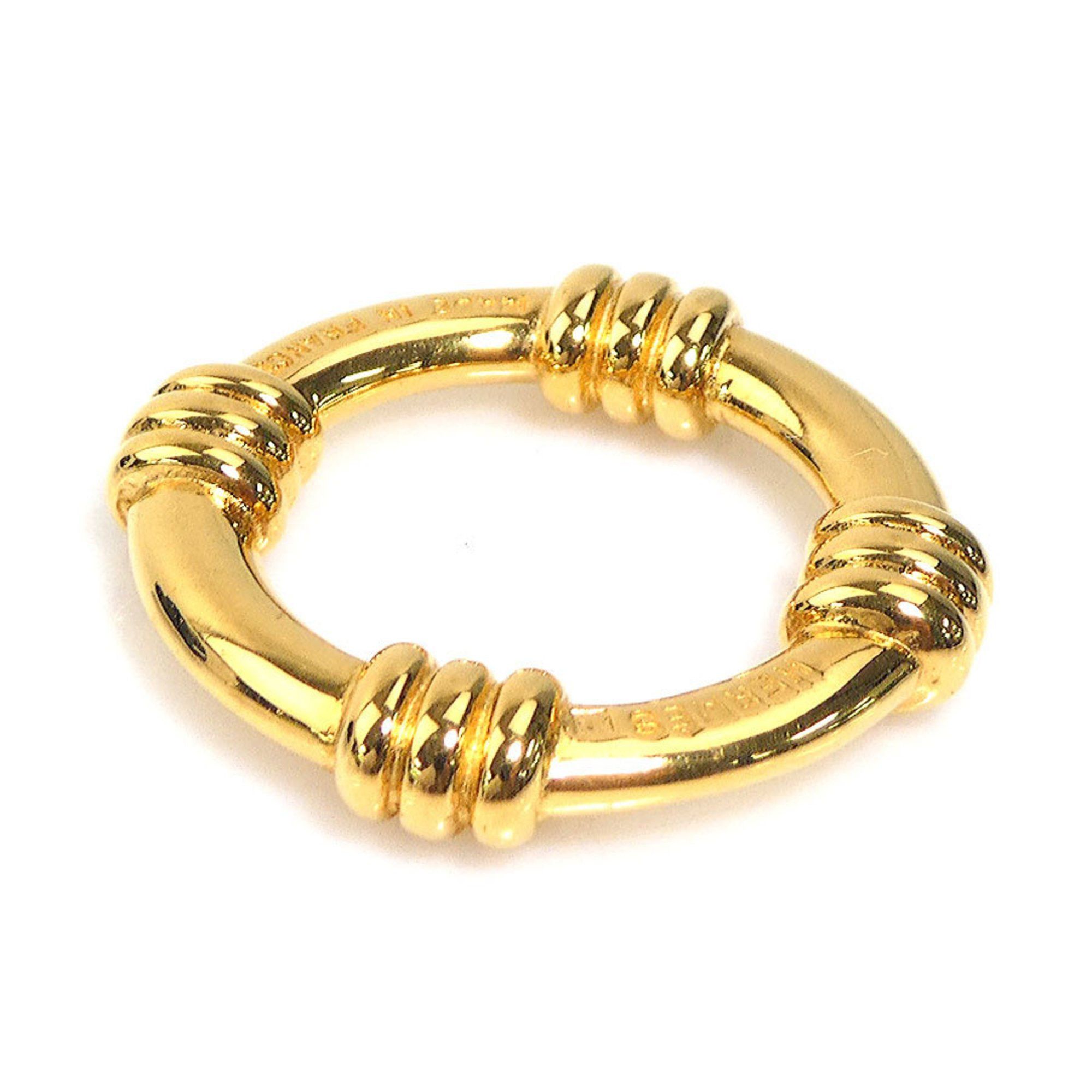 Hermes Hermes scarf ring, metal, gold, women's, e61122a Size ONE SIZE - 1 Thumbnail