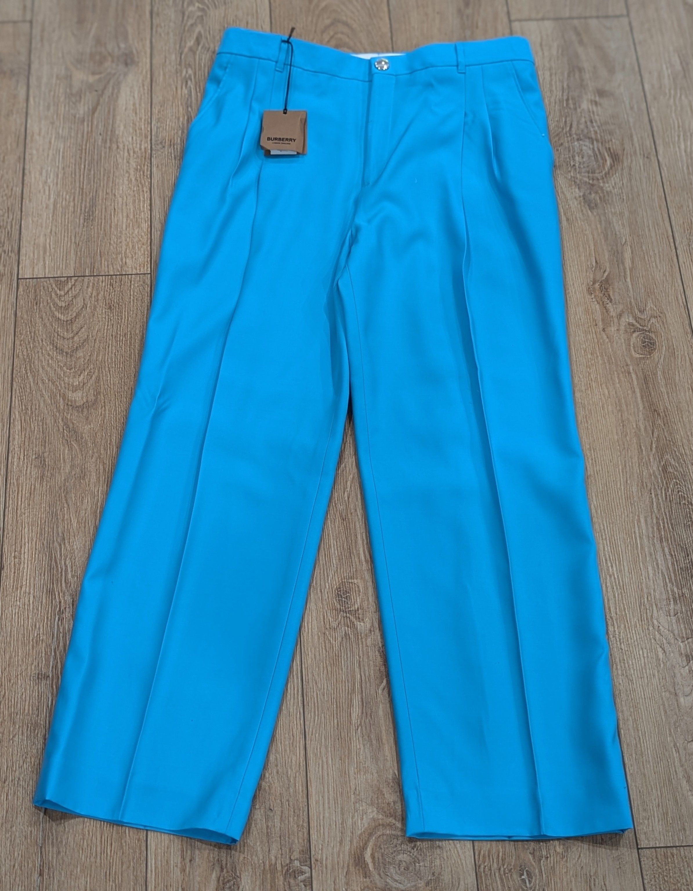 Burberry Burberry Tailored Wool Trousers Pants Bright Opal 52 US 36 Size US 36 / EU 52 - 1 Thumbnail