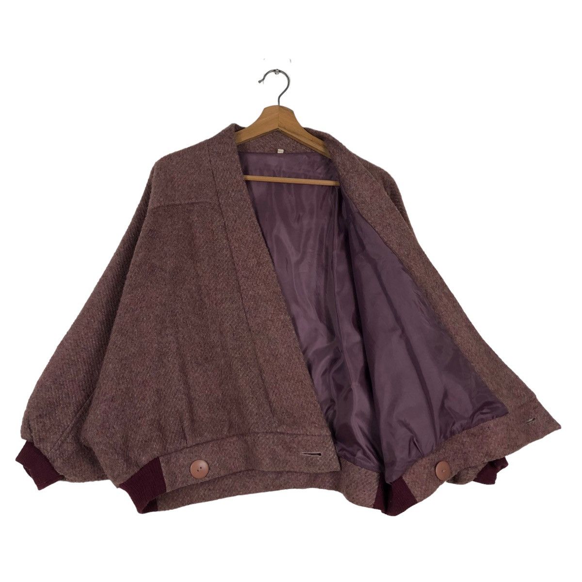 Japanese Brand VINTAGE WOOL BOMBER JACKET DOUBLE BREAST ISSEY MIYAKE JAPAN Size US M / EU 48-50 / 2 - 3 Thumbnail