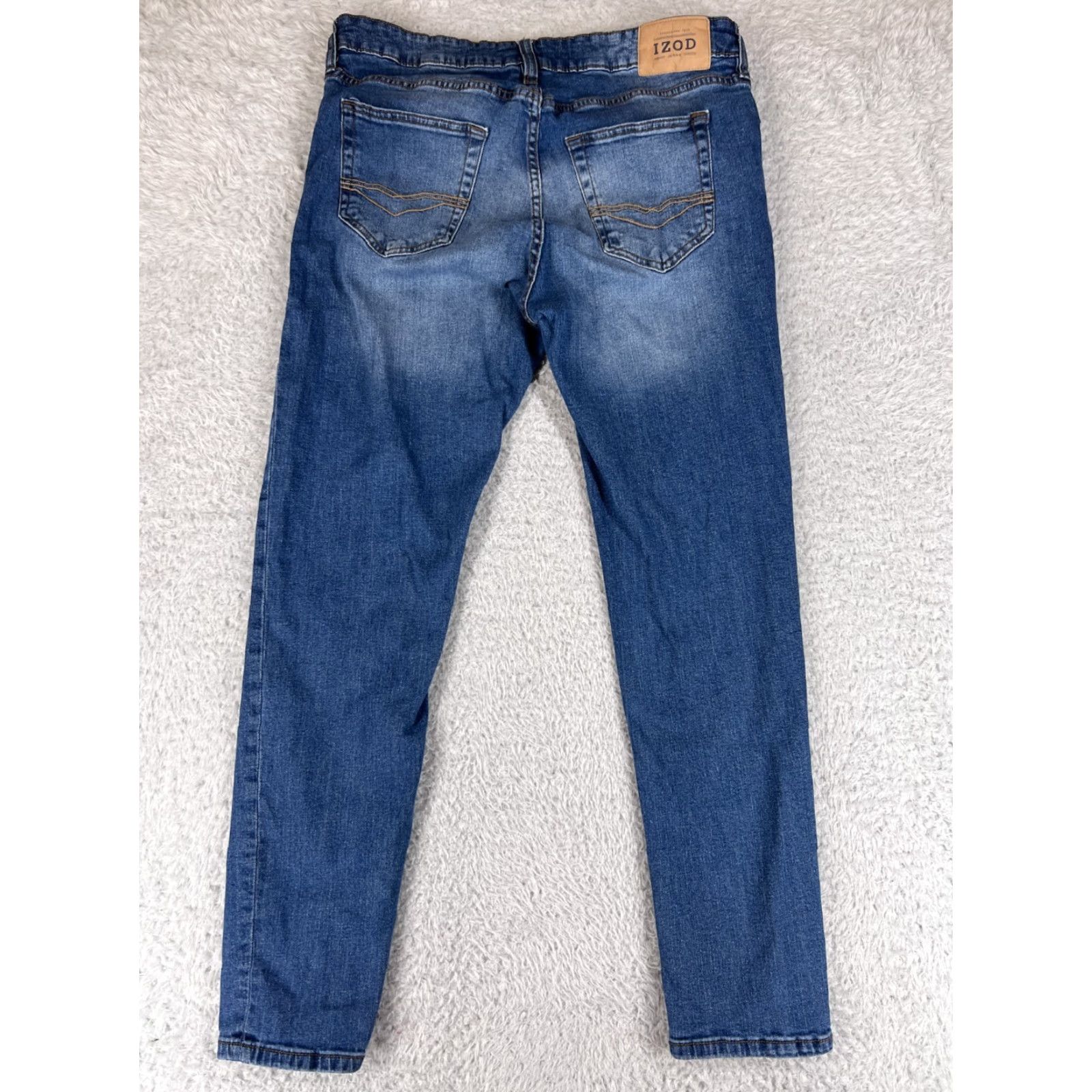 Izod IZOD Women Jeans Blue Denim 10 Pants Slim Straight Fit Mid Rise 28in Inseam 5-Pocket Stretch Size 32" / US 10 / IT 46 - 2 Thumbnail