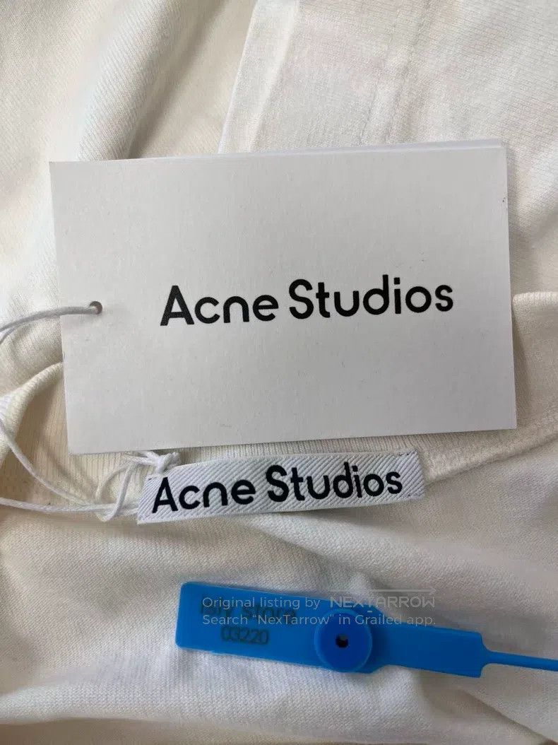Acne Studios Acne Studios Logo Sleeve Short Sleeve Drop Shoulder T-Shir Size XL / US 12-14 / IT 48-50 - 5 Thumbnail