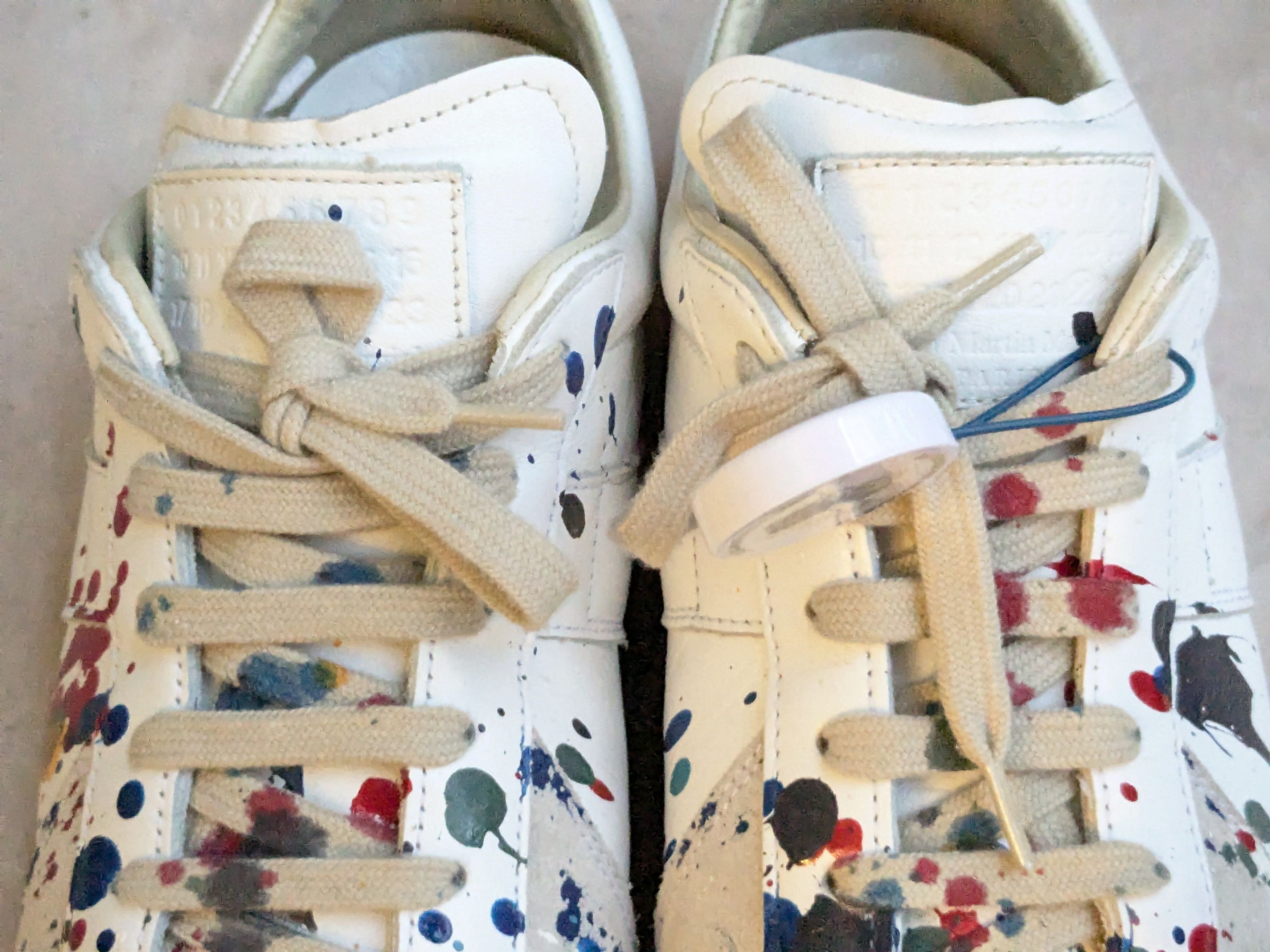 Maison Margiela Maison Margiela GAT Replica Paint Splatter 10 43 White Low Size US 10 / EU 43 - 6 Thumbnail