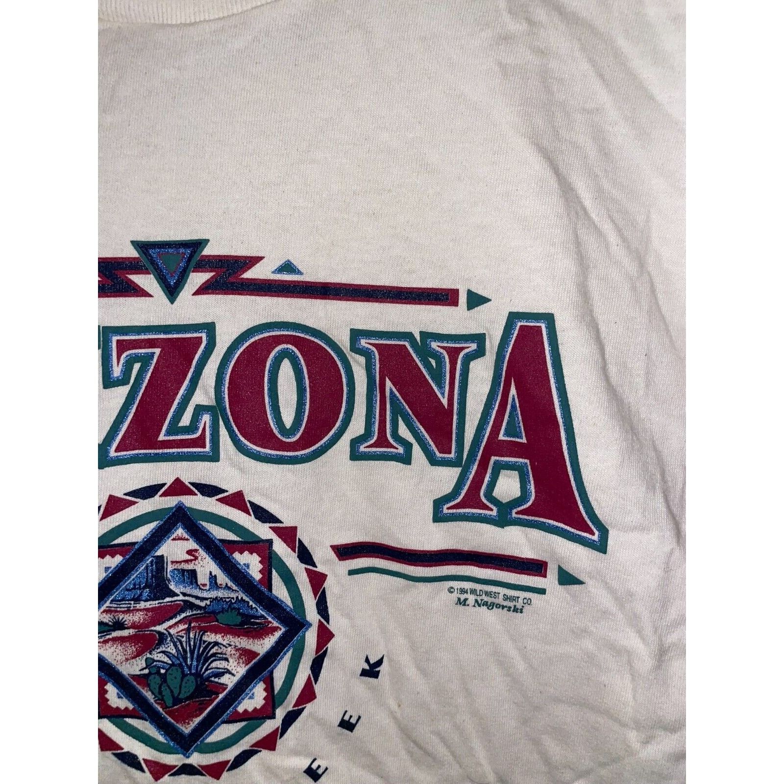 Vintage Vintage Arizona Shirt Cave Creek Desert Shirt Tee Large 90s Size US L / EU 52-54 / 3 - 4 Thumbnail
