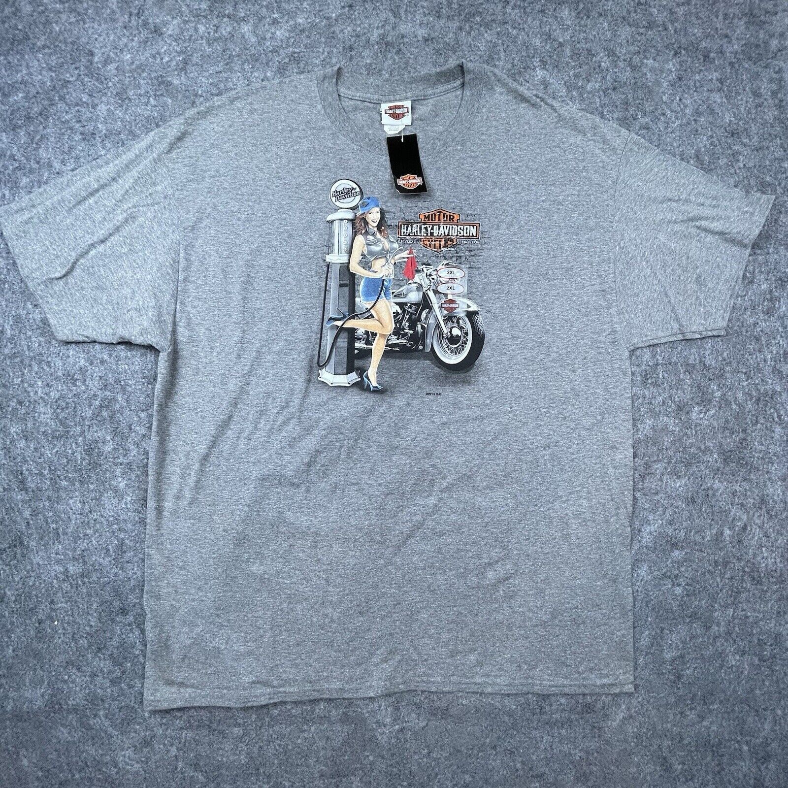 Harley Davidson Harley Davidson Shirt 2XL Grey Pin-Up Girl Gas Pump Antelope Size US XXL / EU 58 / 5 - 1 Thumbnail