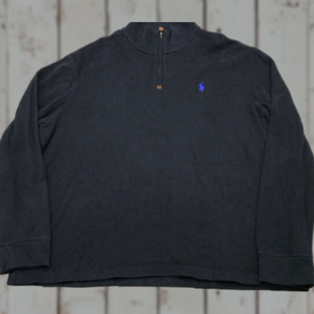 Polo Ralph Lauren Polo Ralph Lauren 1/4 Zip Pullover Sweater Mens XL Long Sleeve Black Polo Ralph Lauren Shirt XL Black 1/4 Zip Sweater Men Size US XL / EU 56 / 4 - 1 Thumbnail