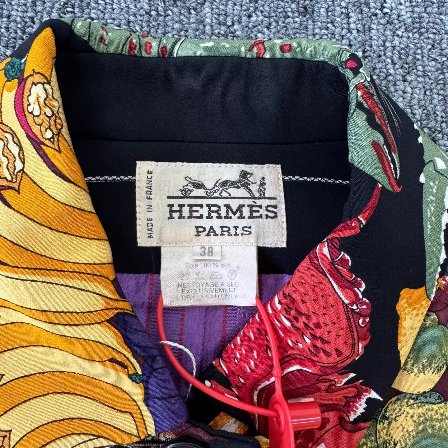 Hermes Hermes Rare Silk ShirtJacket Fruit&Seafood 38 99New Size S / US 4 / IT 40 - 5 Thumbnail