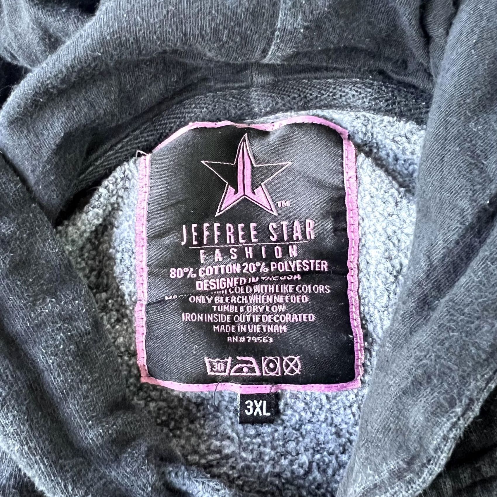 Vintage VINTAGE Jeffree Star Fashion Hoodie Mens 3XL Black Pink Bleach Dye Teddy Bear Graphic Size US XXL / EU 58 / 5 - 2 Thumbnail