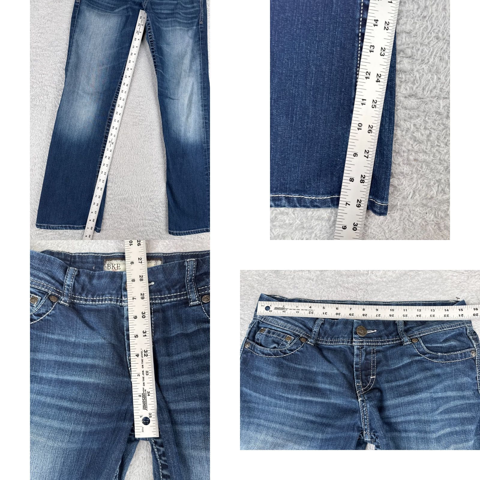 Vintage Vintage Buckle BKE Women's Bootcut Jeans 28 Blue Denim Cotton Embroidered Zipper Inseam 31 in Size 28" / US 6 / IT 42 - 8 Thumbnail