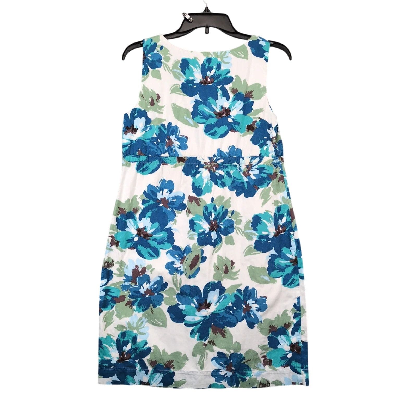 Ann Taylor Ann Taylor Loft Blue Floral Sleeveless Cotton Mini Dress 6 Size M / US 6-8 / IT 42-44 - 2 Thumbnail