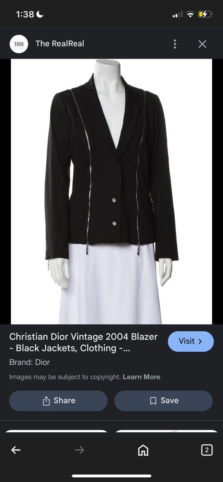 Dior Vintage 2004 S/S Christian Dior John Galliano Zip Jacket Size M / US 6-8 / IT 42-44 - 9 Thumbnail