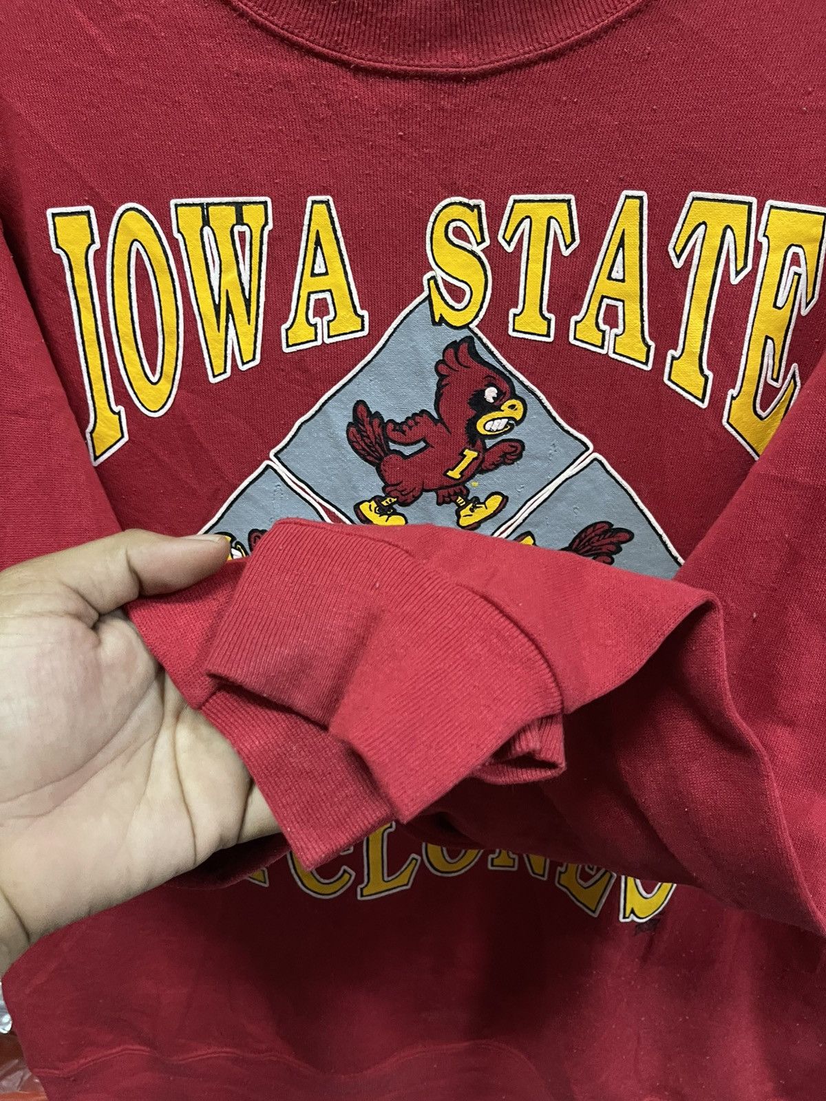 Vintage Vintage 90s Red Iowa State Cyclones Very Rare🔥🔥🔥 Size US L / EU 52-54 / 3 - 4 Thumbnail